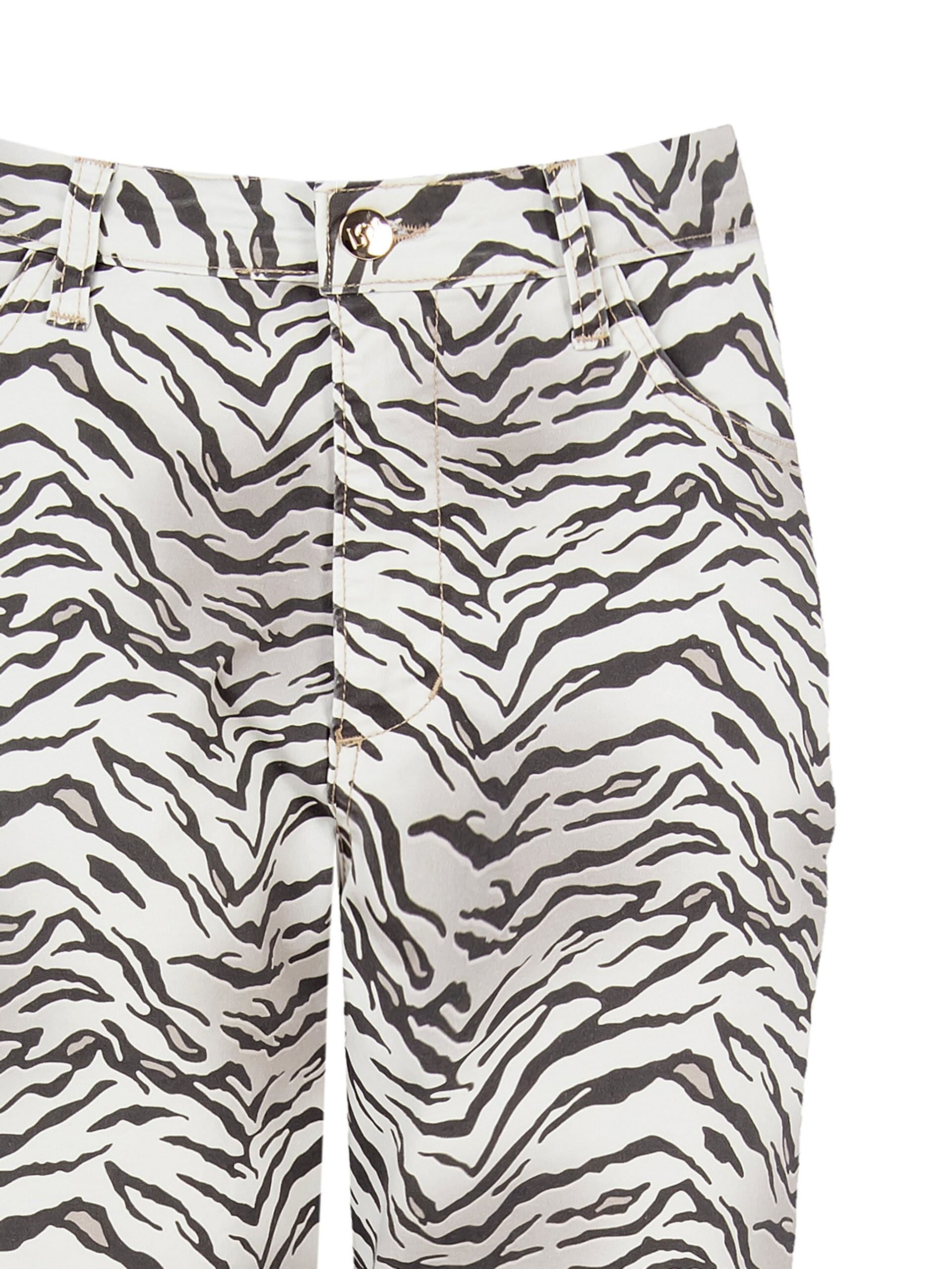 Pantaloni Mom Fit Alla Caviglia Zebrati In Cotone Rinascimento