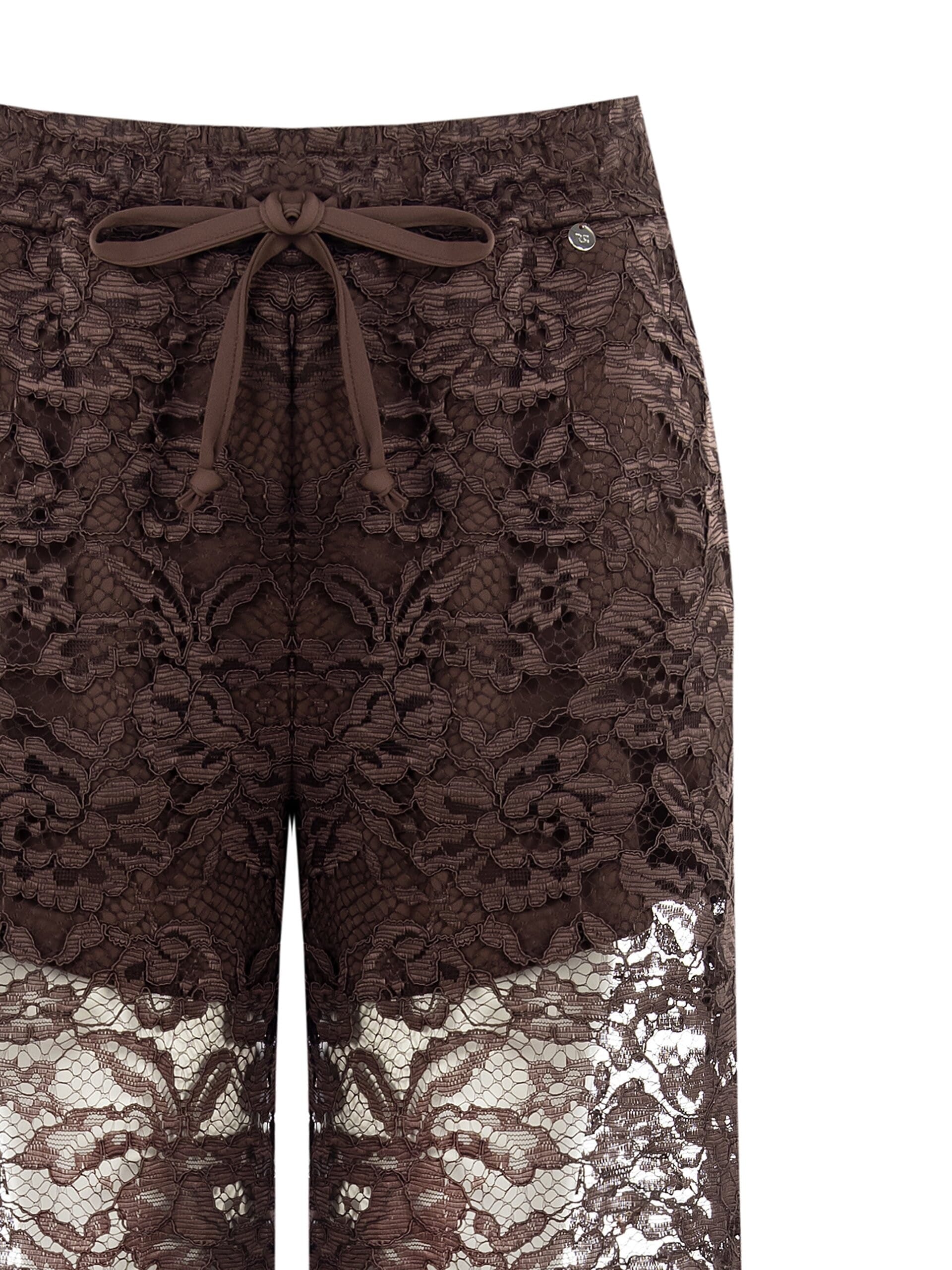 Pantaloni Palazzo In Pizzo Con Shorts Integrati Rinascimento