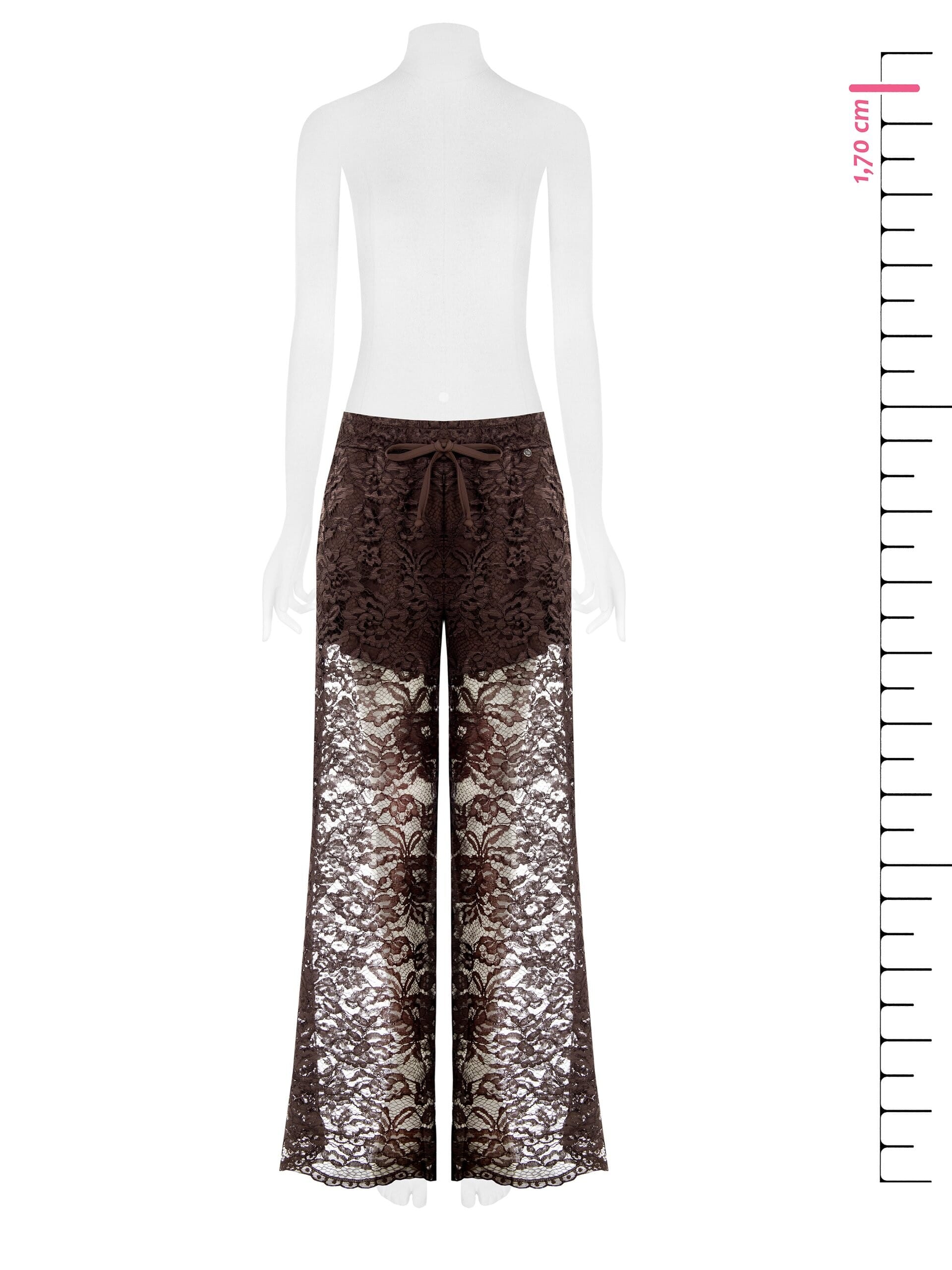 Pantaloni Palazzo In Pizzo Con Shorts Integrati Rinascimento