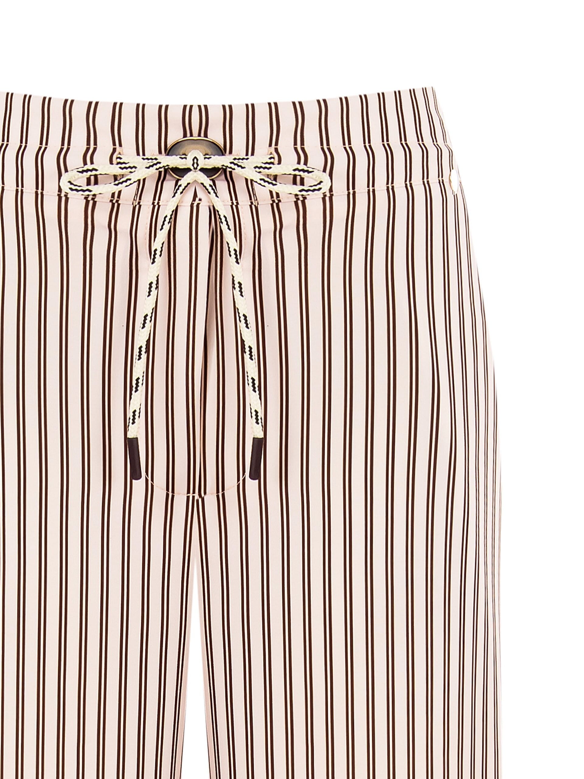 Pantaloni Palazzo In Raso A Righe Con Coulisse E Tasche Rinascimento