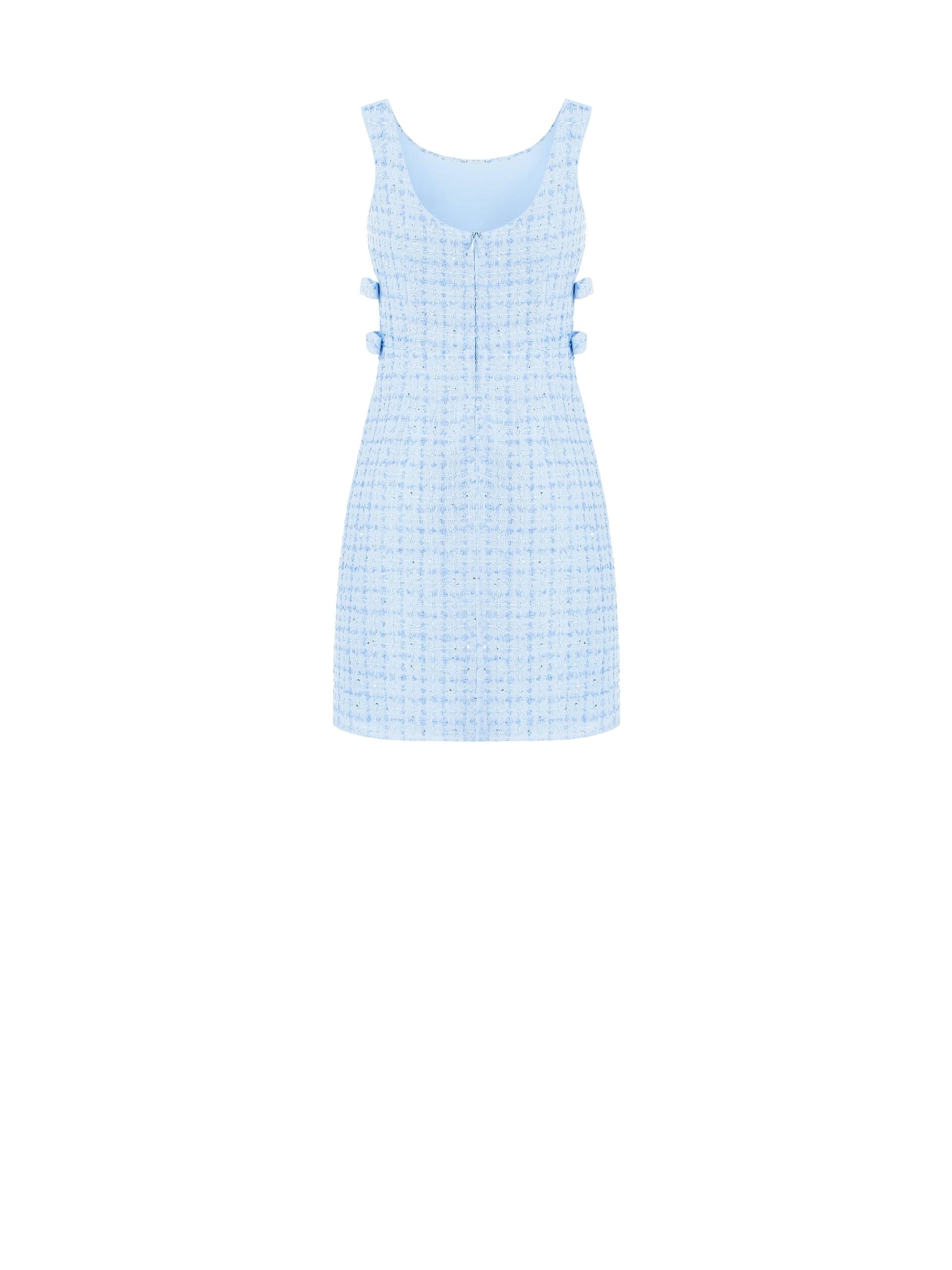 Abito Corto A Tubino In Tweed Con Cut-Out E Fiocchi Sui Fianchi Rinascimento