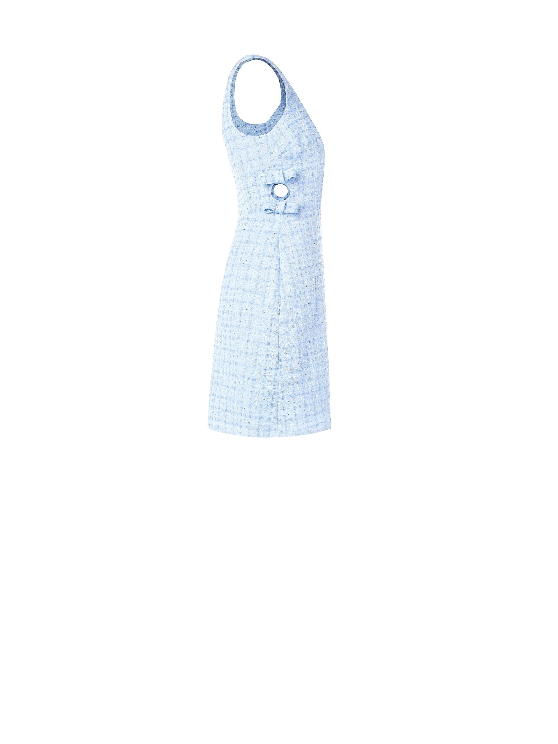 Abito Corto A Tubino In Tweed Con Cut-Out E Fiocchi Sui Fianchi Rinascimento