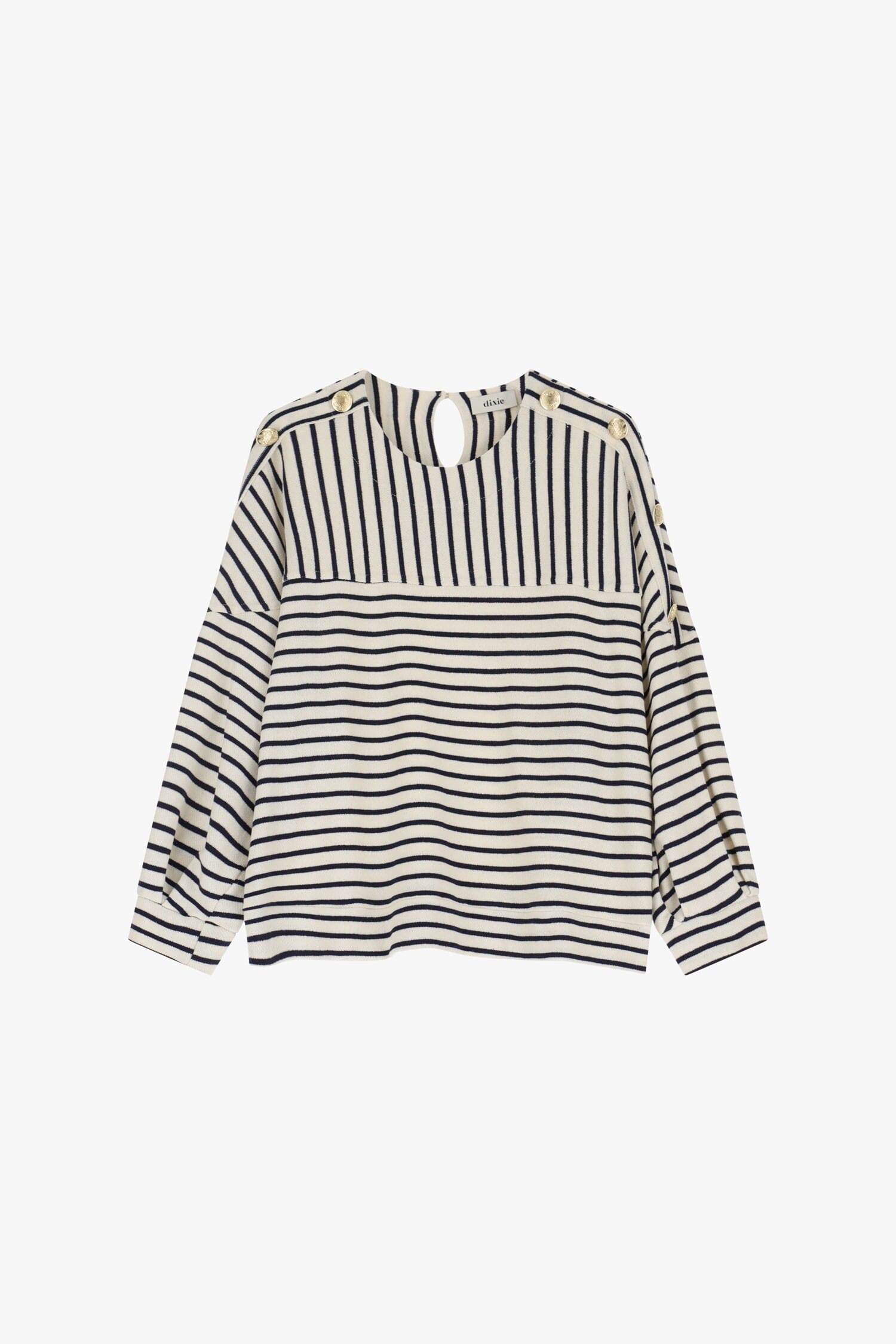 Sweat-shirt rayé Dixie avec boutons