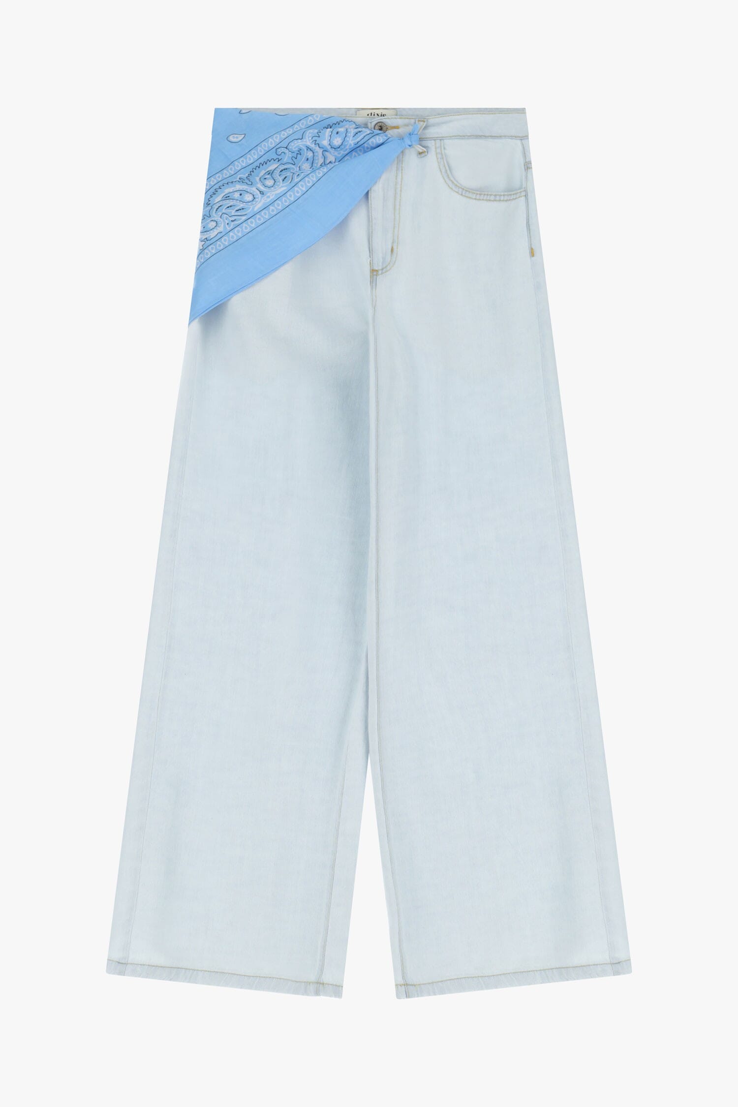 Jeans Larghi Con Dettaglio Bandana Dixie