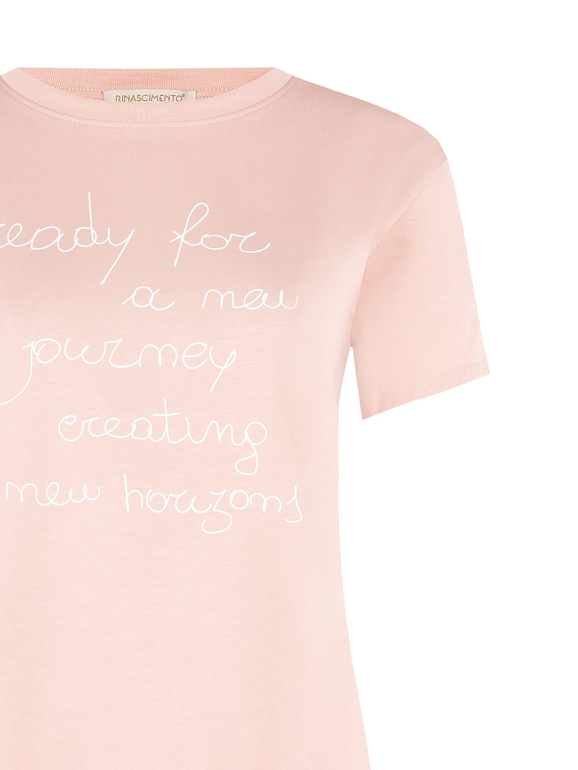 T-Shirt Regular In Cotone Con Slogan Rinascimento