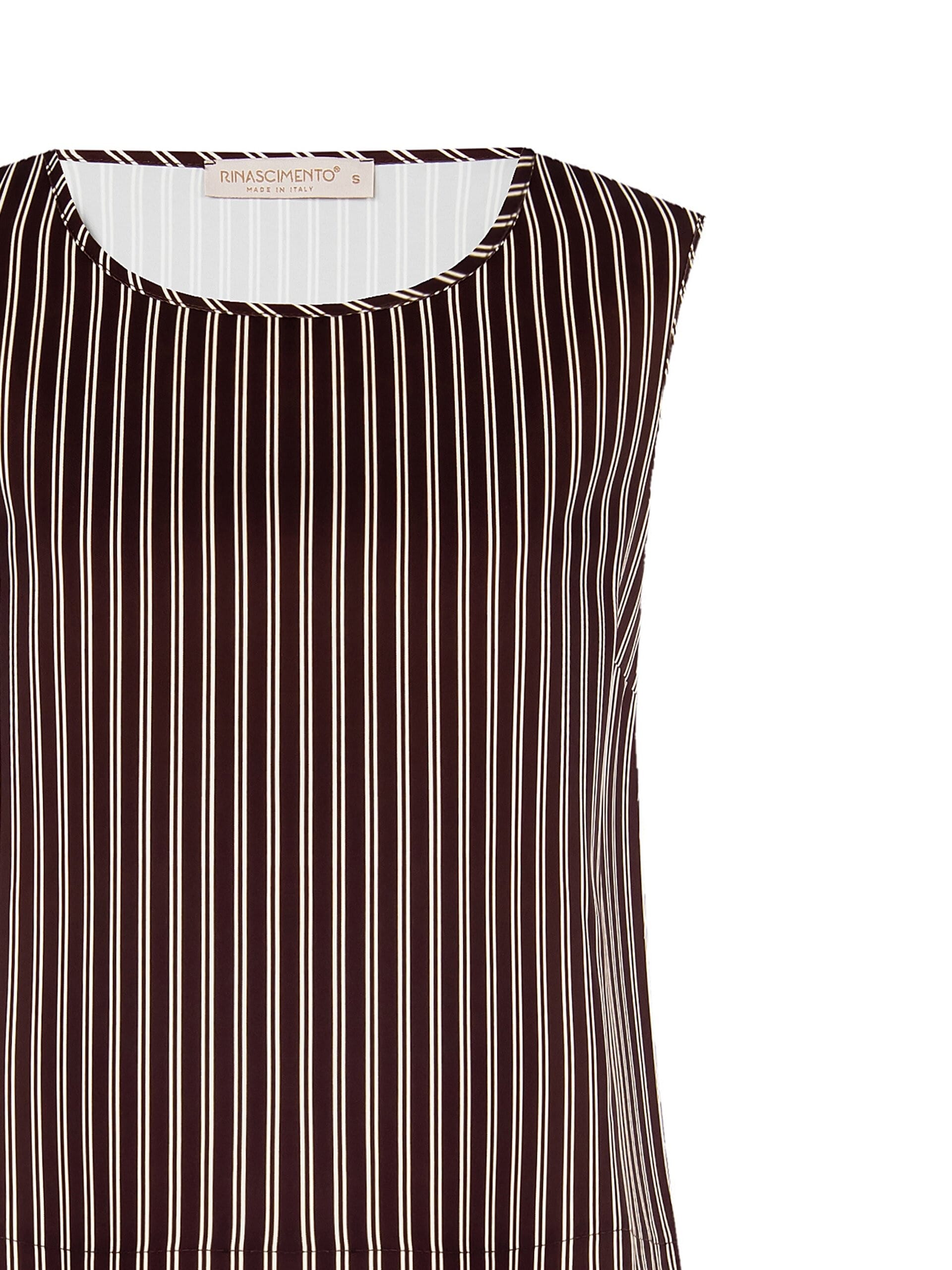 Rinascimento - Top sans manches large en satin rayé