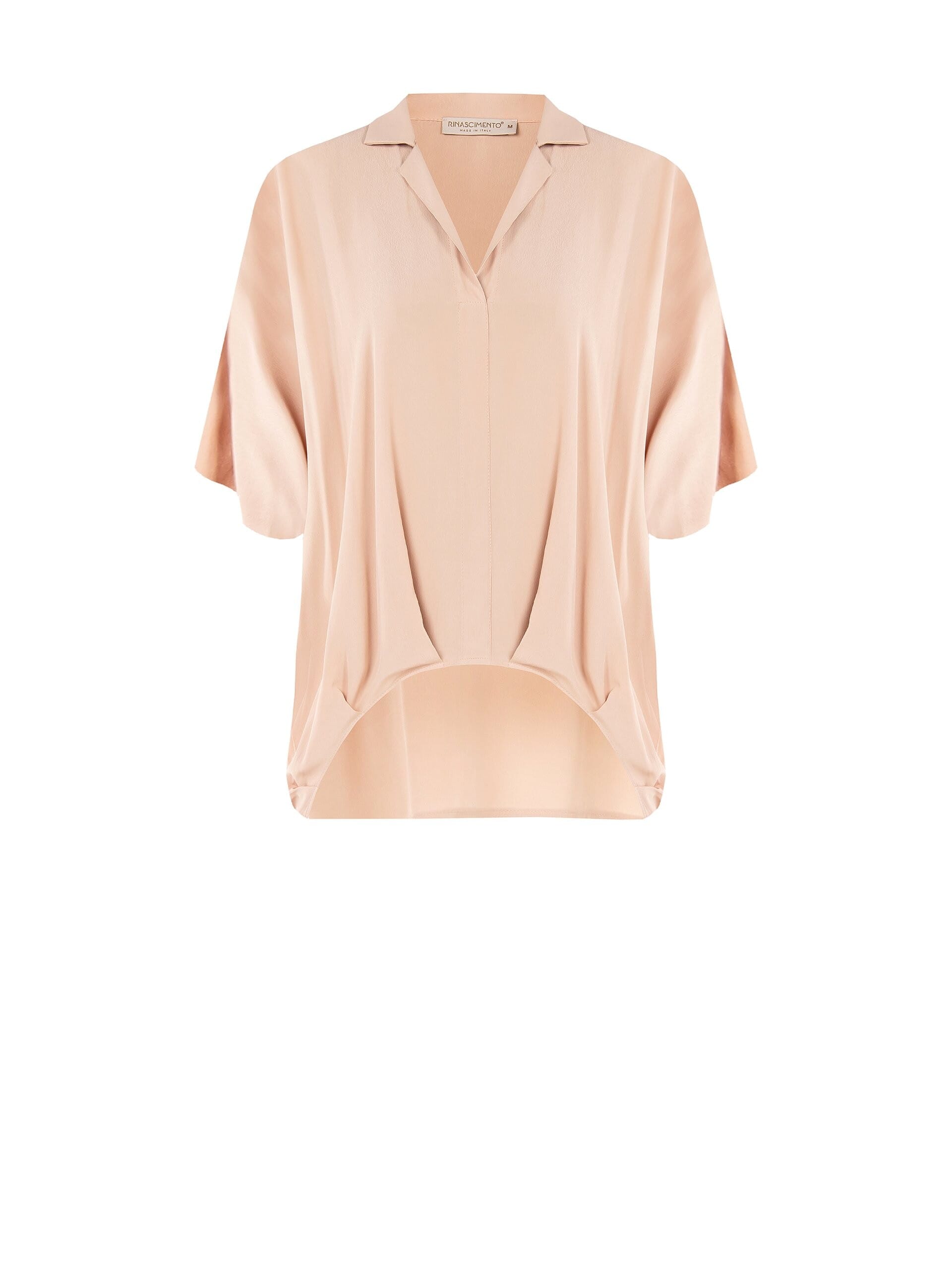 Blusa Over In Georgette Con Scollo A V E Colletto Rinascimento