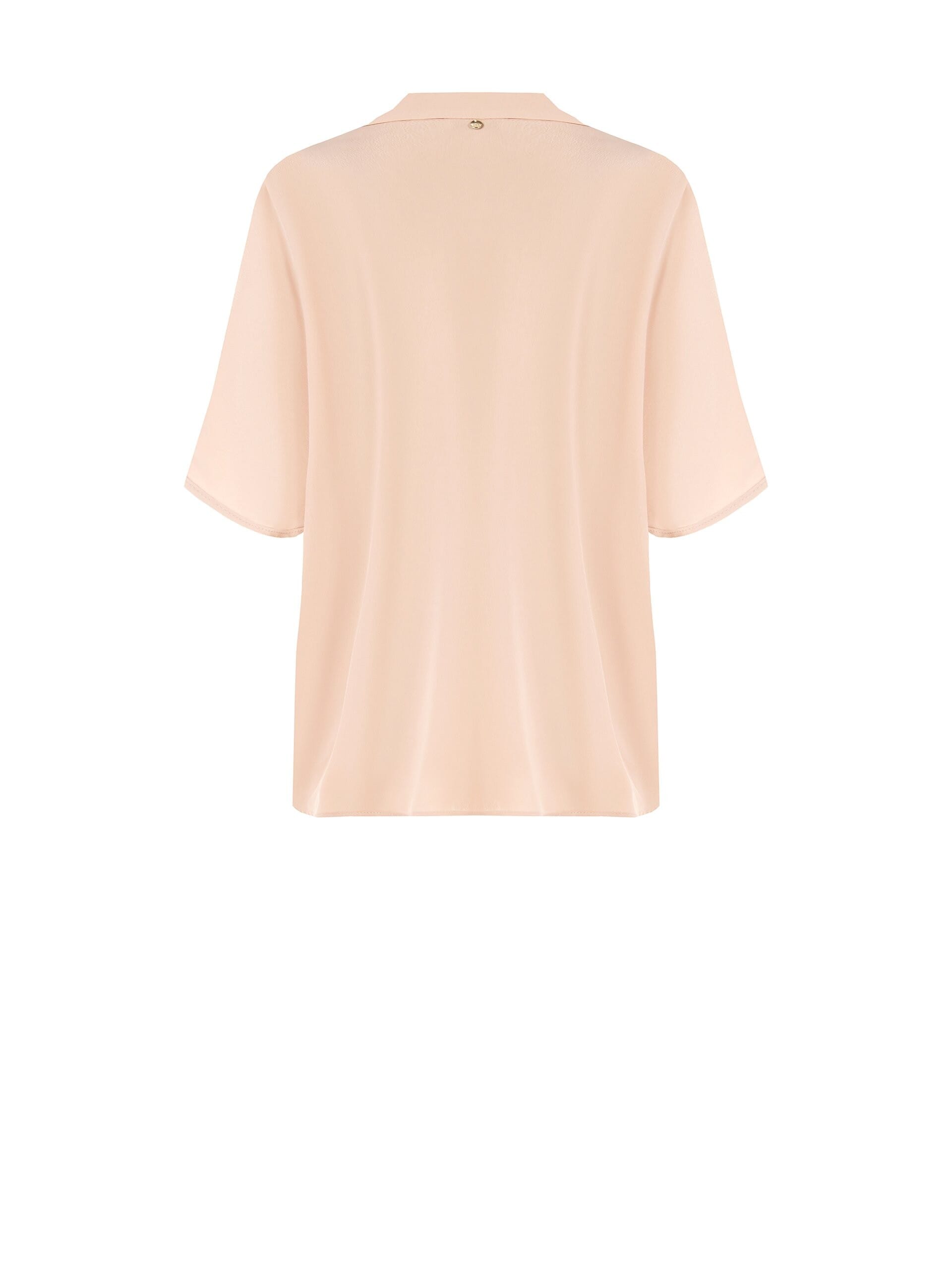 Blusa Over In Georgette Con Scollo A V E Colletto Rinascimento