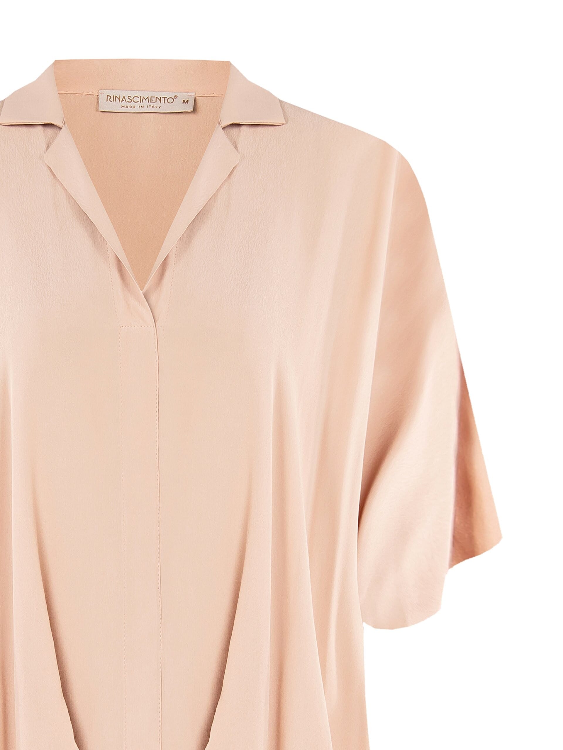 Blusa Over In Georgette Con Scollo A V E Colletto Rinascimento