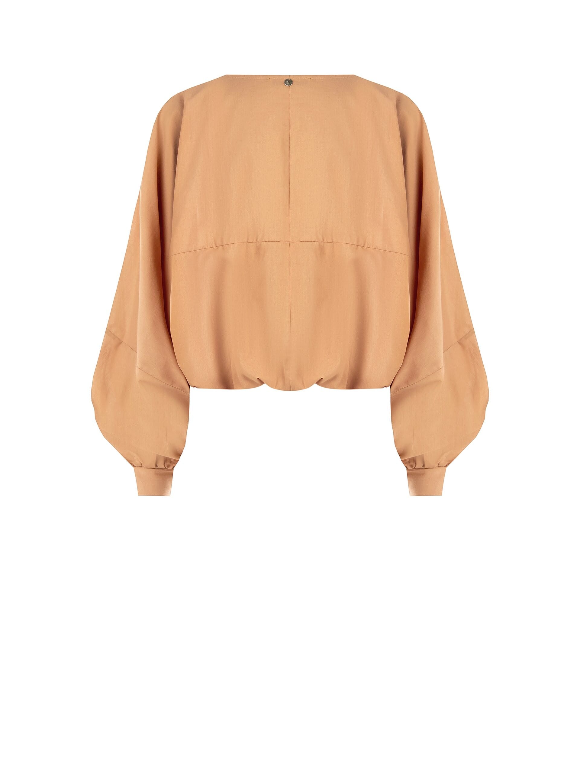 Blusa A Palloncino In Cotone Con Cut-Out A Goccia Rinascimento