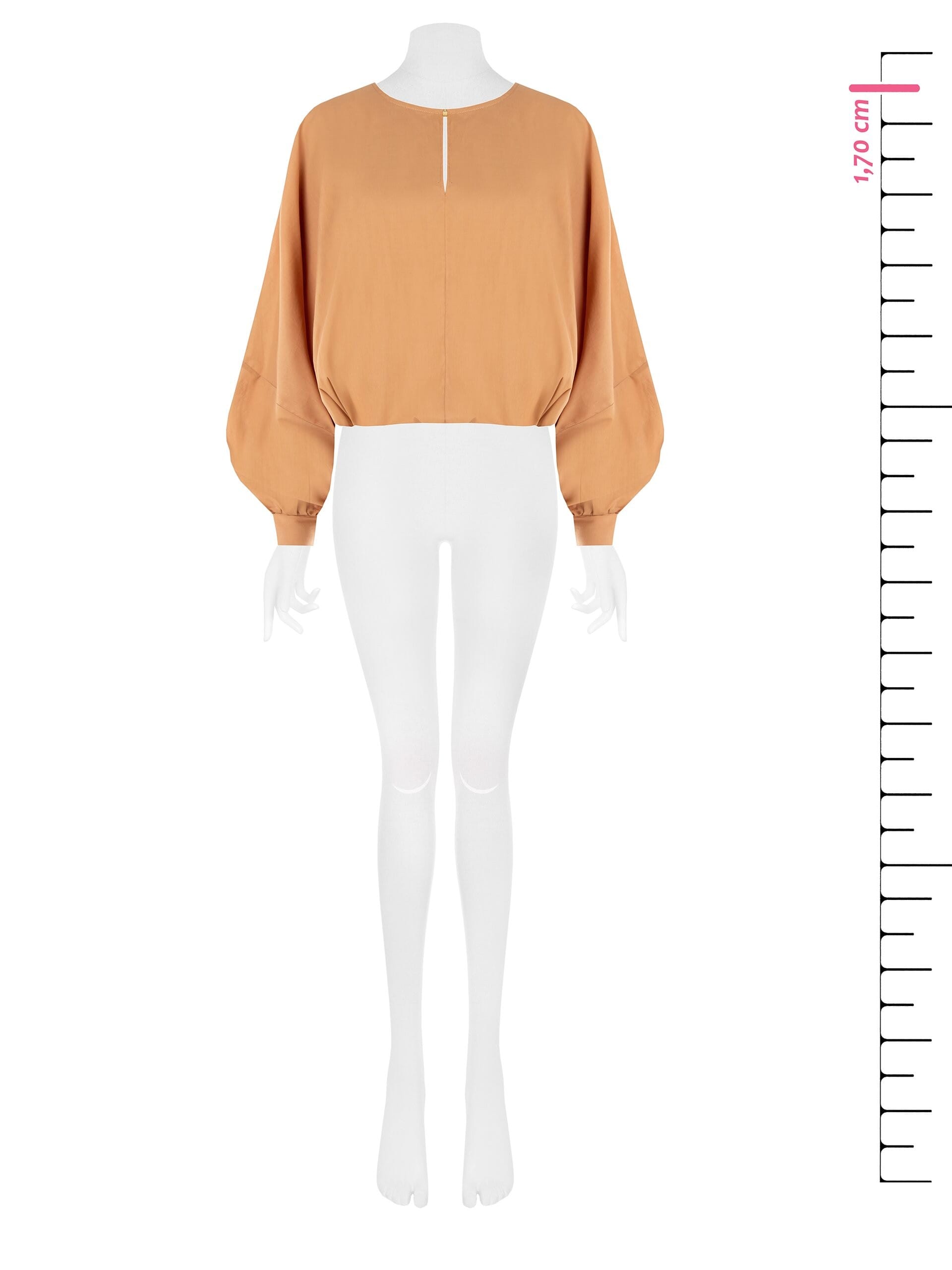 Blusa A Palloncino In Cotone Con Cut-Out A Goccia Rinascimento