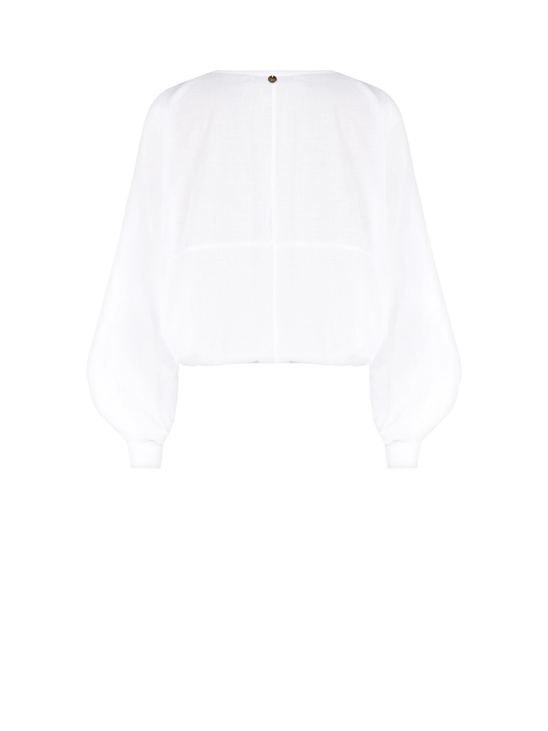 Blusa A Palloncino In Cotone Con Cut-Out A Goccia Rinascimento