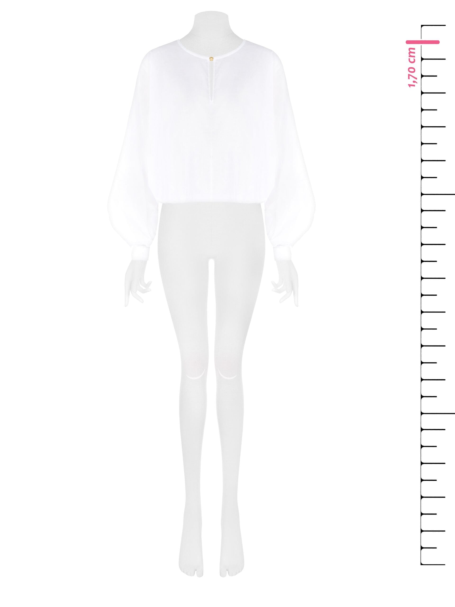 Blusa A Palloncino In Cotone Con Cut-Out A Goccia Rinascimento