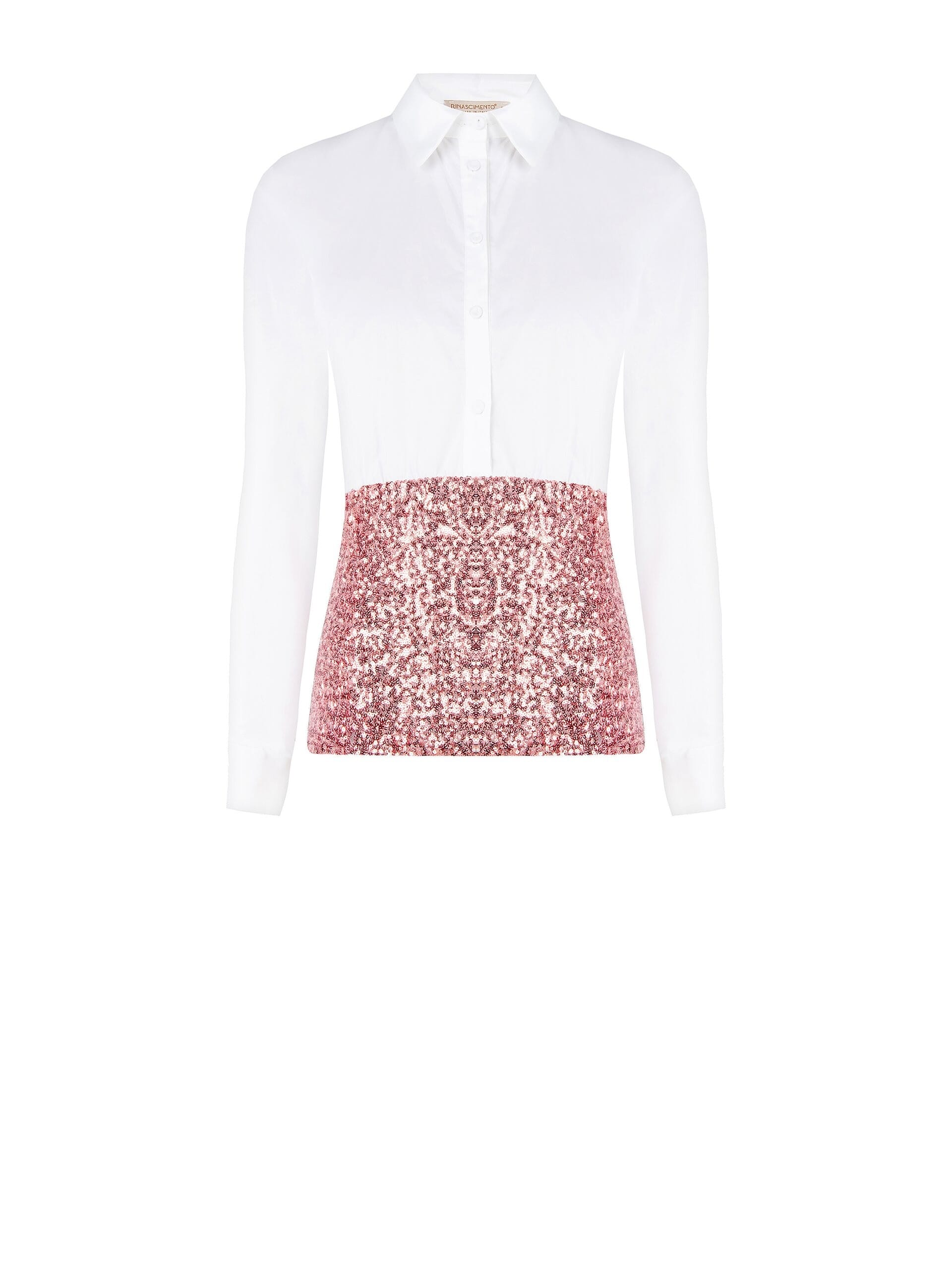 Camicia Con Fondo Ricoperto Di Paillettes Rinascimento
