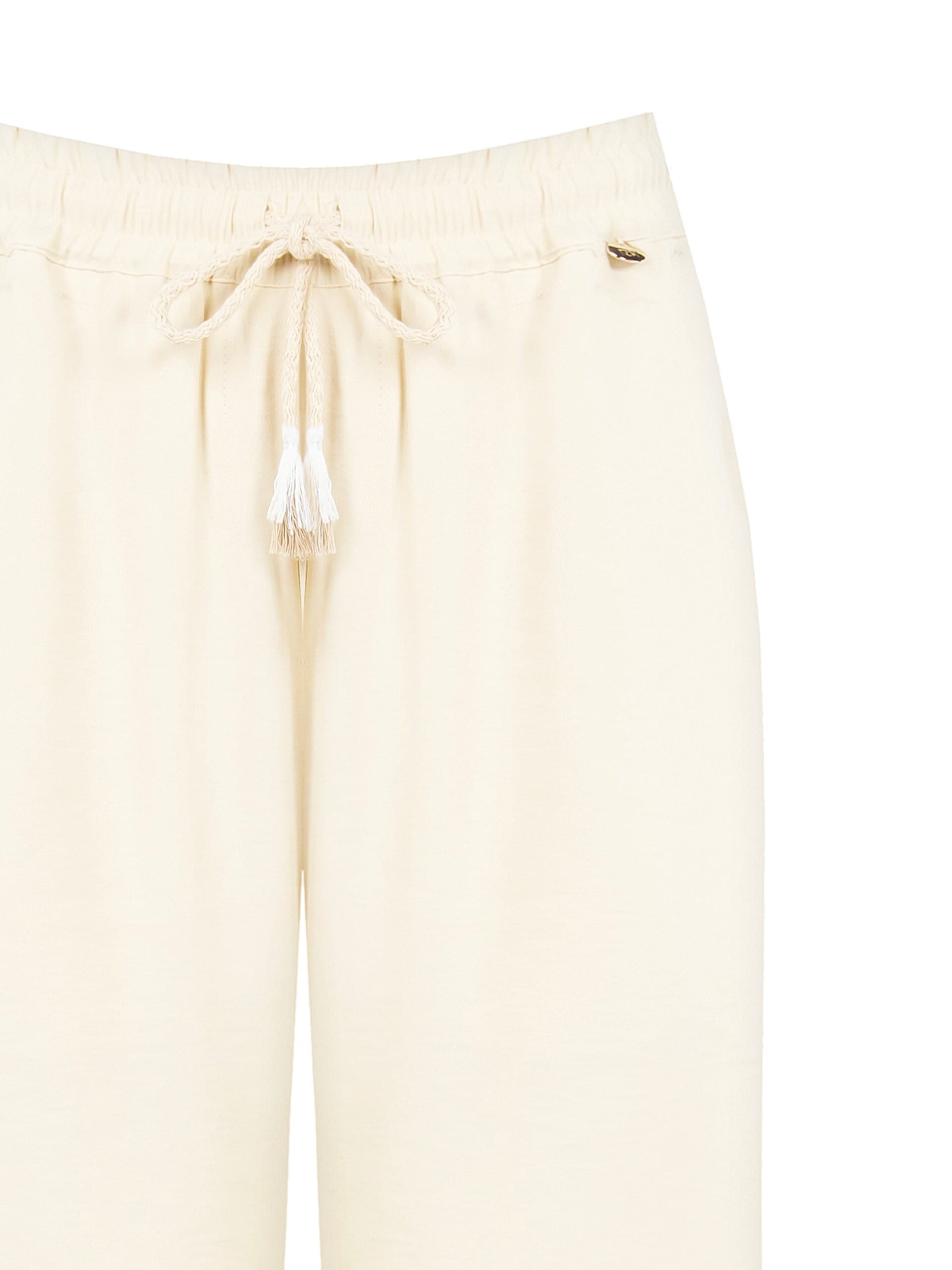 Pantaloni Palazzo In Misto Viscosa Leggermente Stropicciato Con Tasche Rinascimento