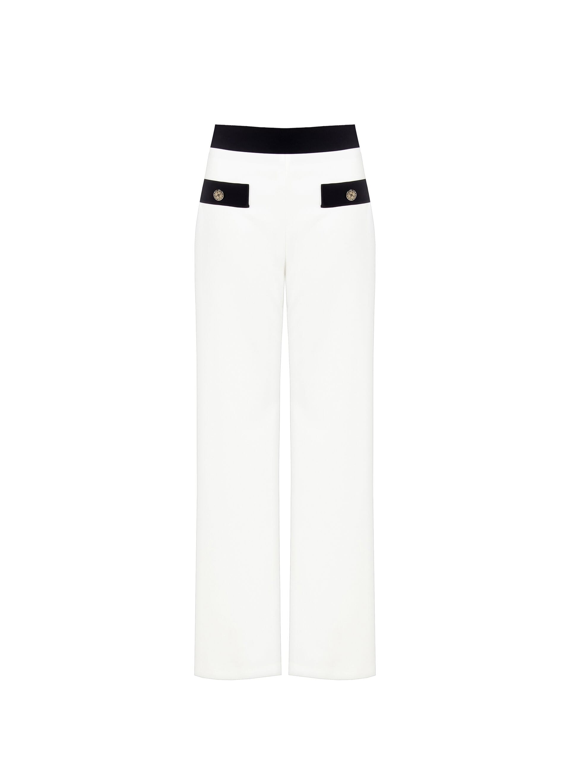 Pantaloni Palazzo Bicolor In Tessuto Bi-Stretch Rinascimento