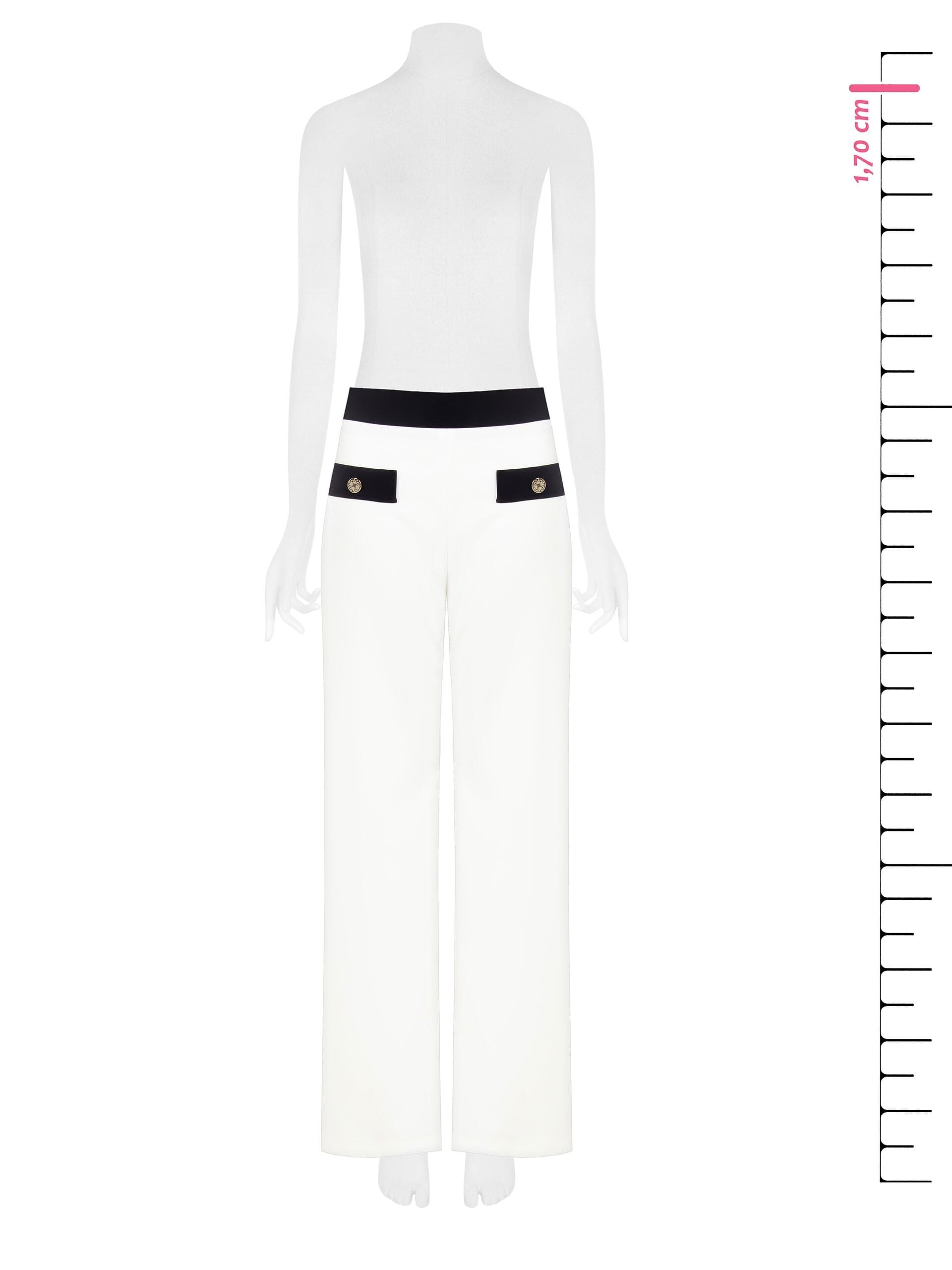 Pantaloni Palazzo Bicolor In Tessuto Bi-Stretch Rinascimento