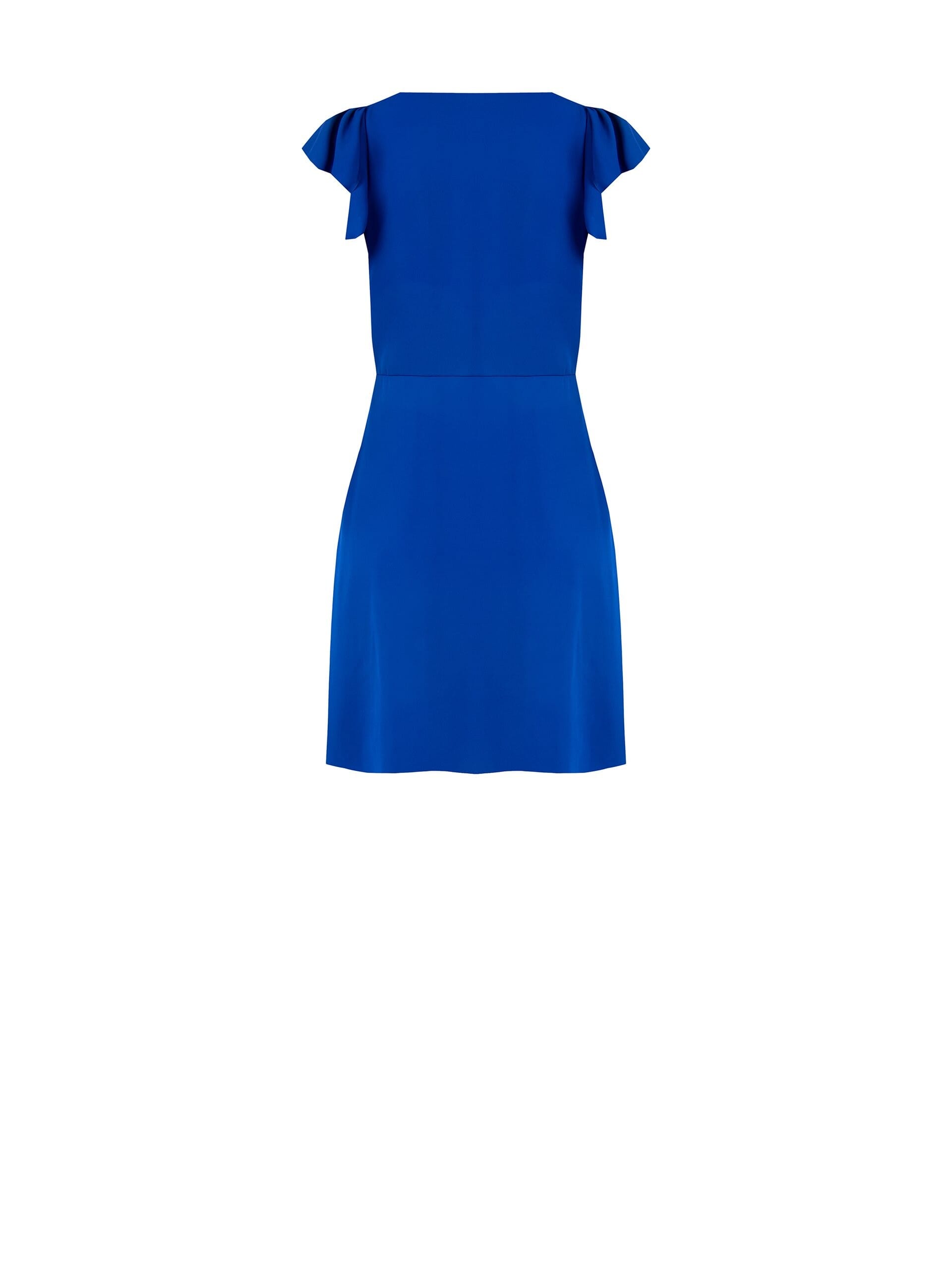 Abito Corto In Georgette Con Fibbia Oro E Scollo A V Rinascimento