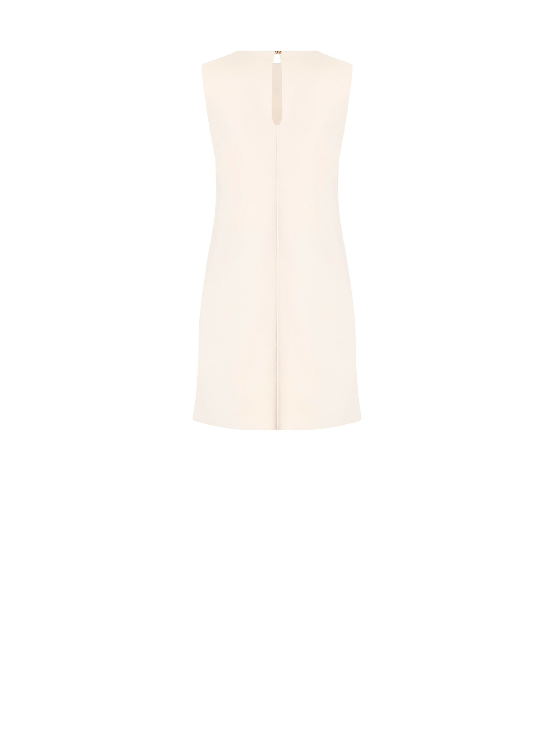 Abito Corto A Trapezio In Tessuto Tecnico Con Decorazioni Gioiello Rinascimento