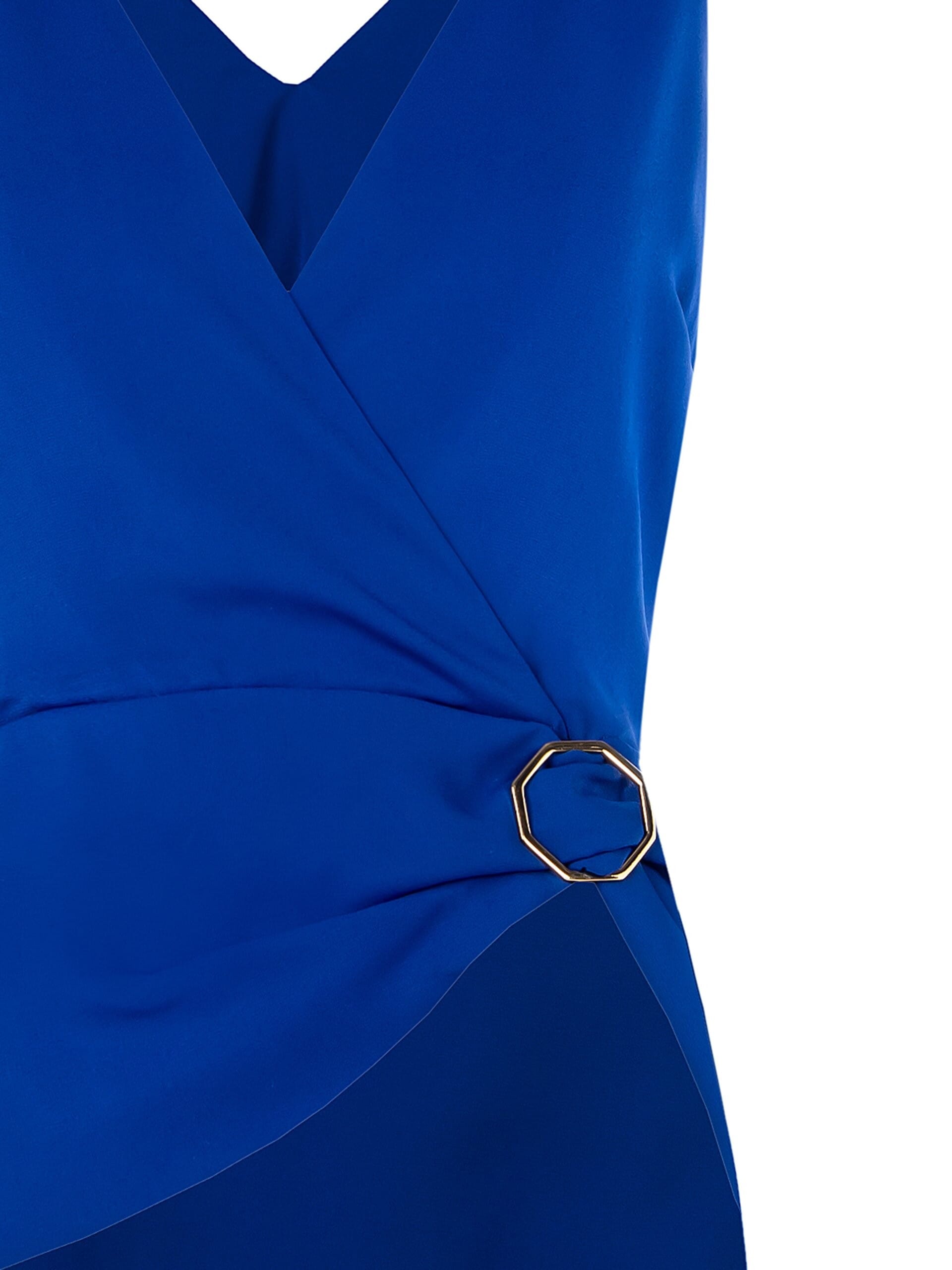 Top In Georgette Con Fibbia Oro E Scollo A V Incrociato Rinascimento