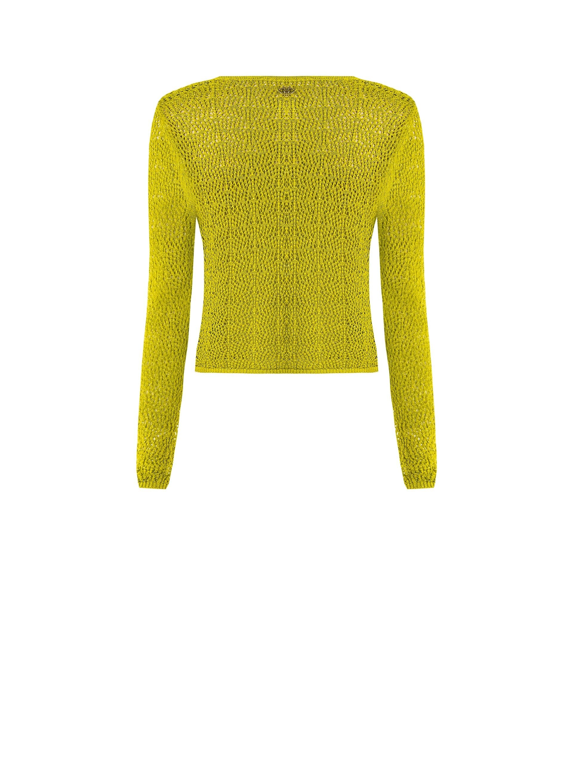 Cardigan Traforato In Misto Viscosa Con Un Filo Di Lurex Rinascimento