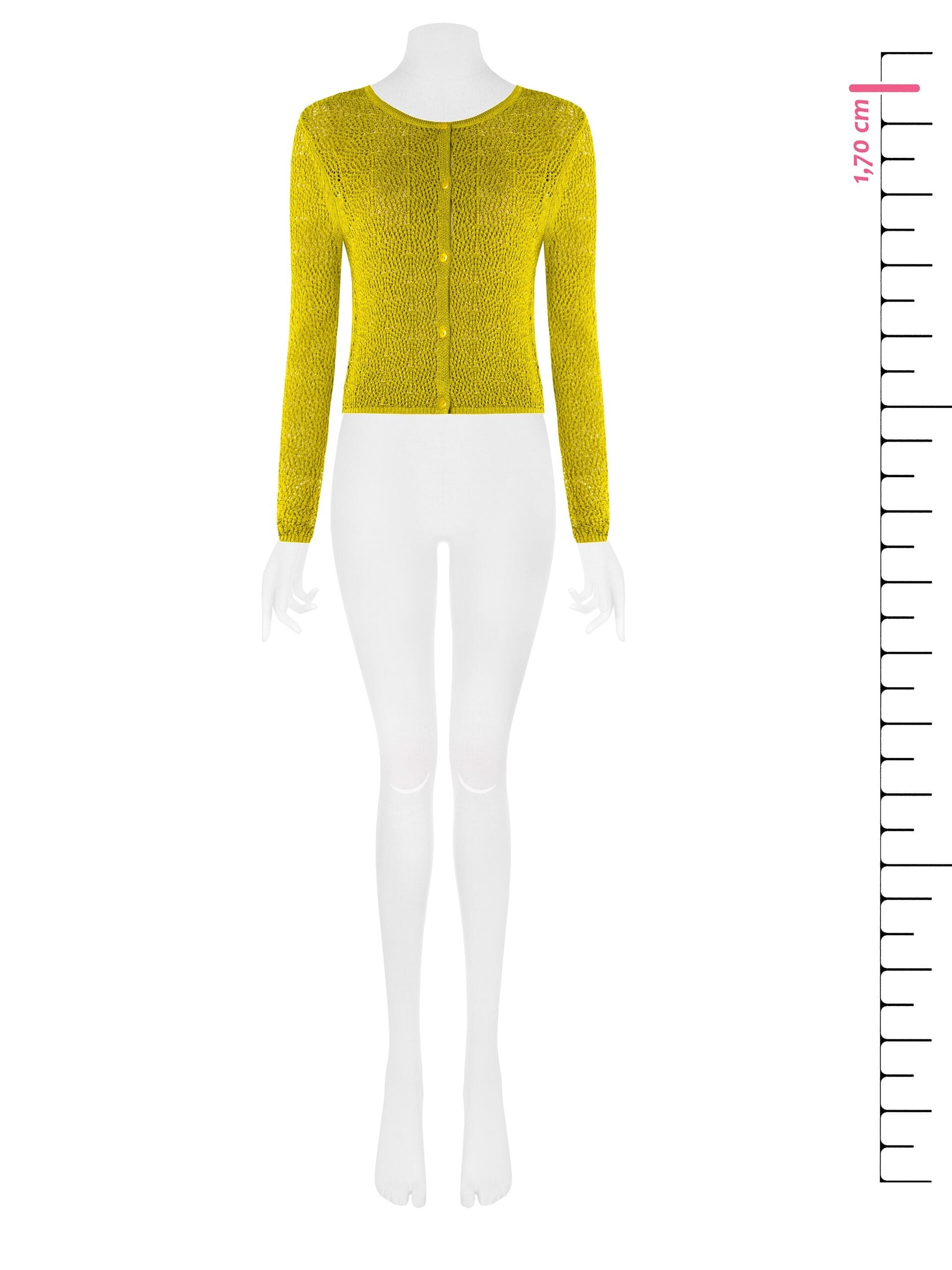 Cardigan Traforato In Misto Viscosa Con Un Filo Di Lurex Rinascimento