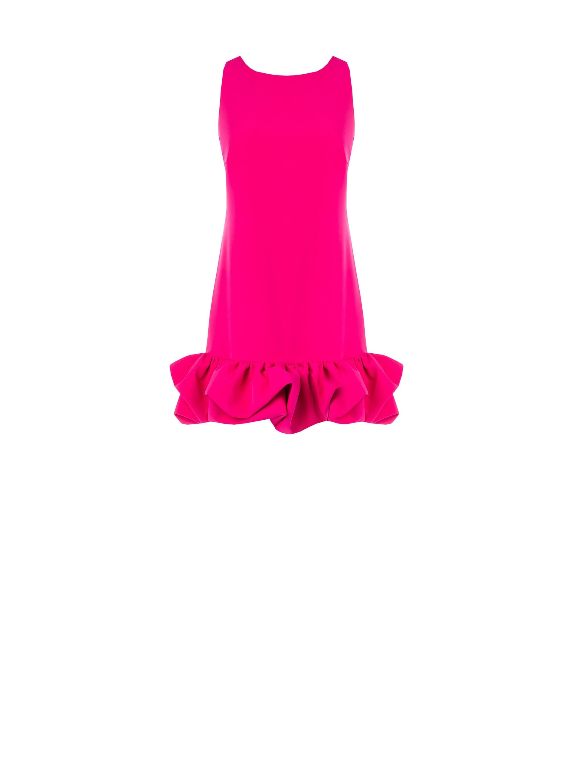 Abito Corto A Trapezio In Tessuto Tecnico Con Maxi Ruches Rinascimento