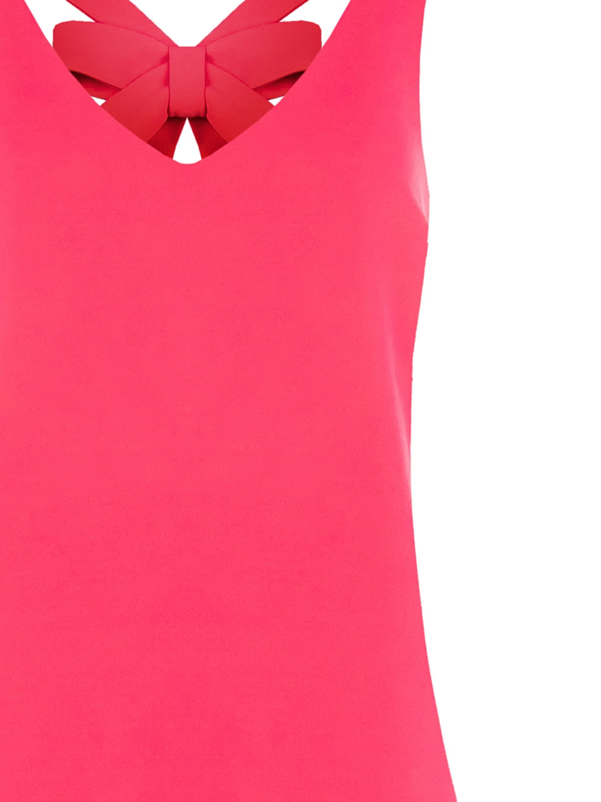 Abito Corto A Trapezio In Scuba Crepe Con Fiocco Dietro Rinascimento