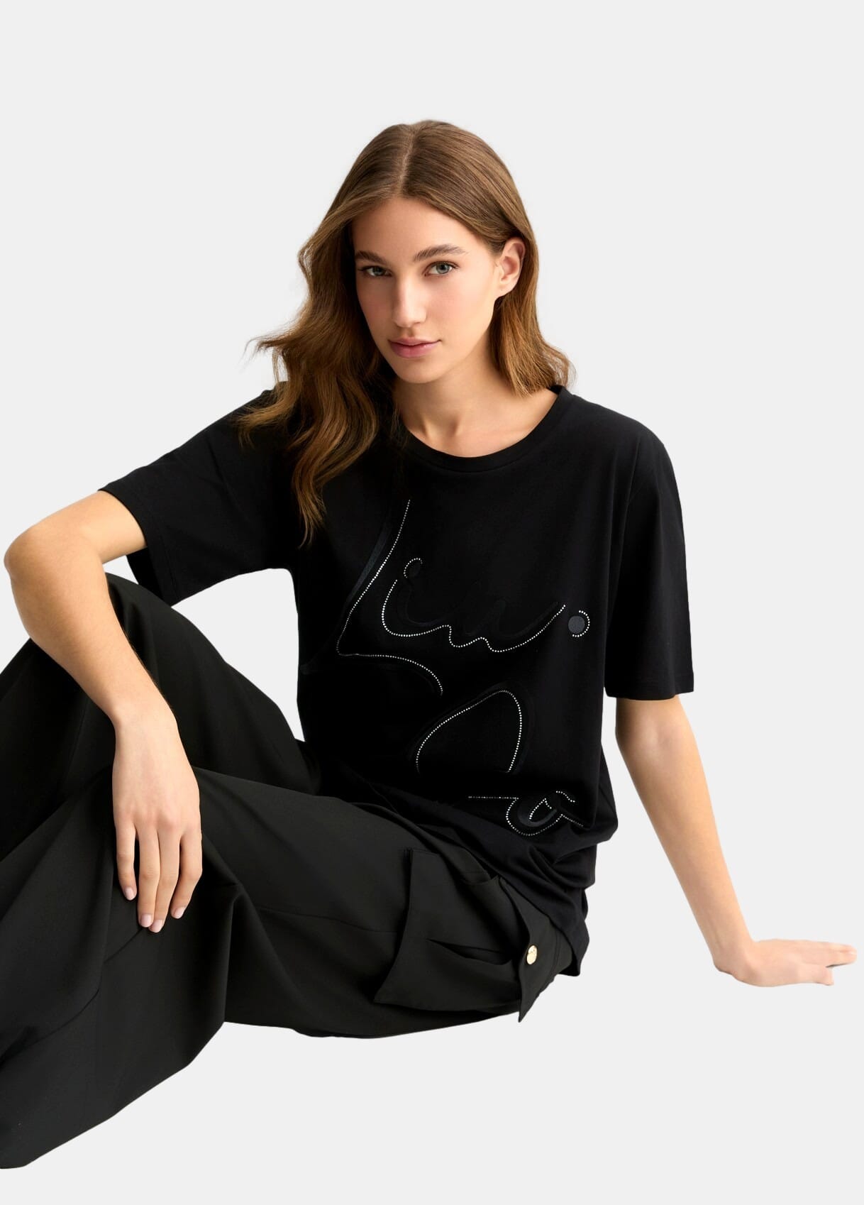 T-Shirt Con Maxi Logo Liu Jo