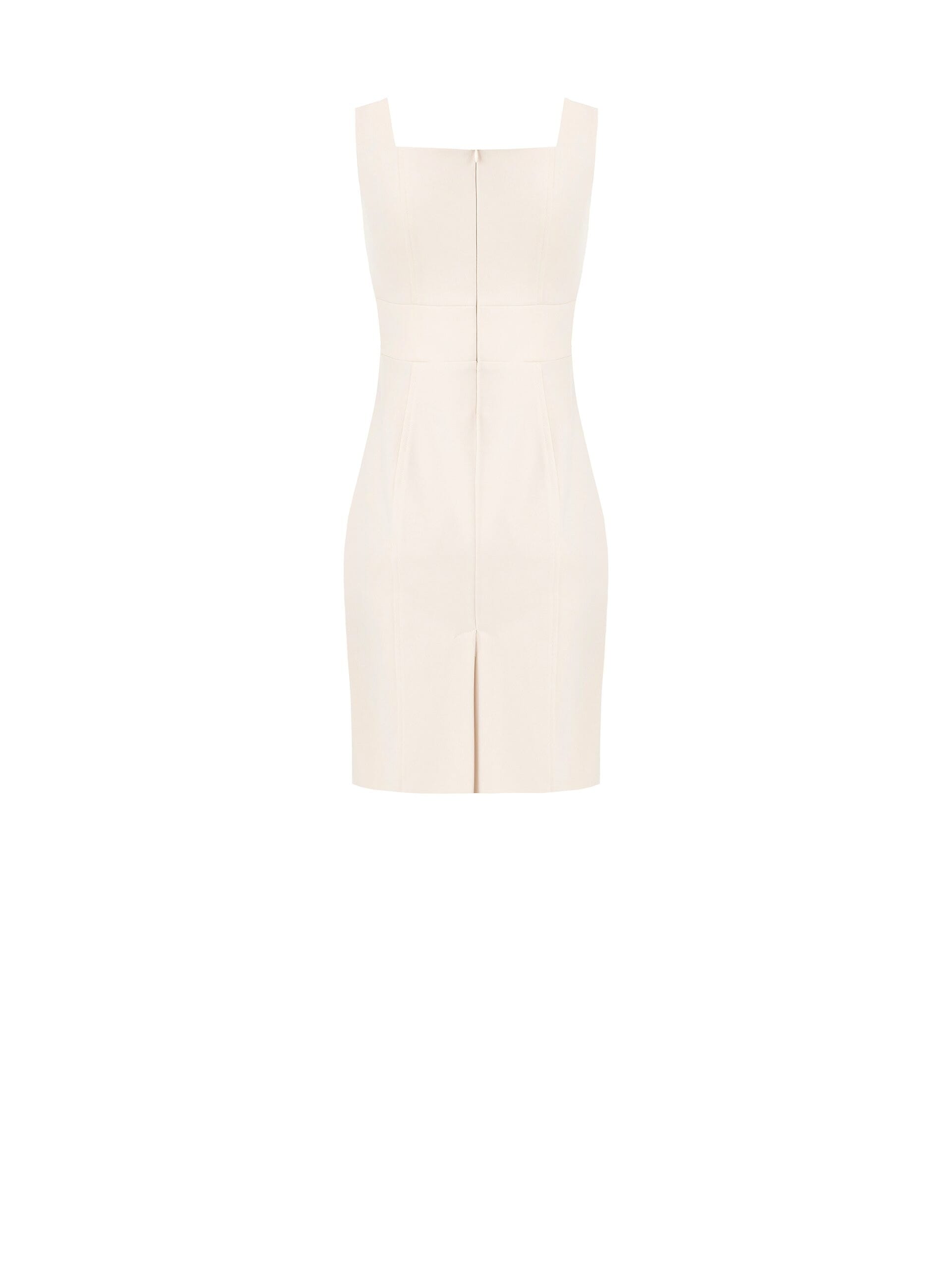 Abito Corto A Tubino In Scuba Crepe Con Dettaglio Catena E Scollo Quadrato Rinascimento