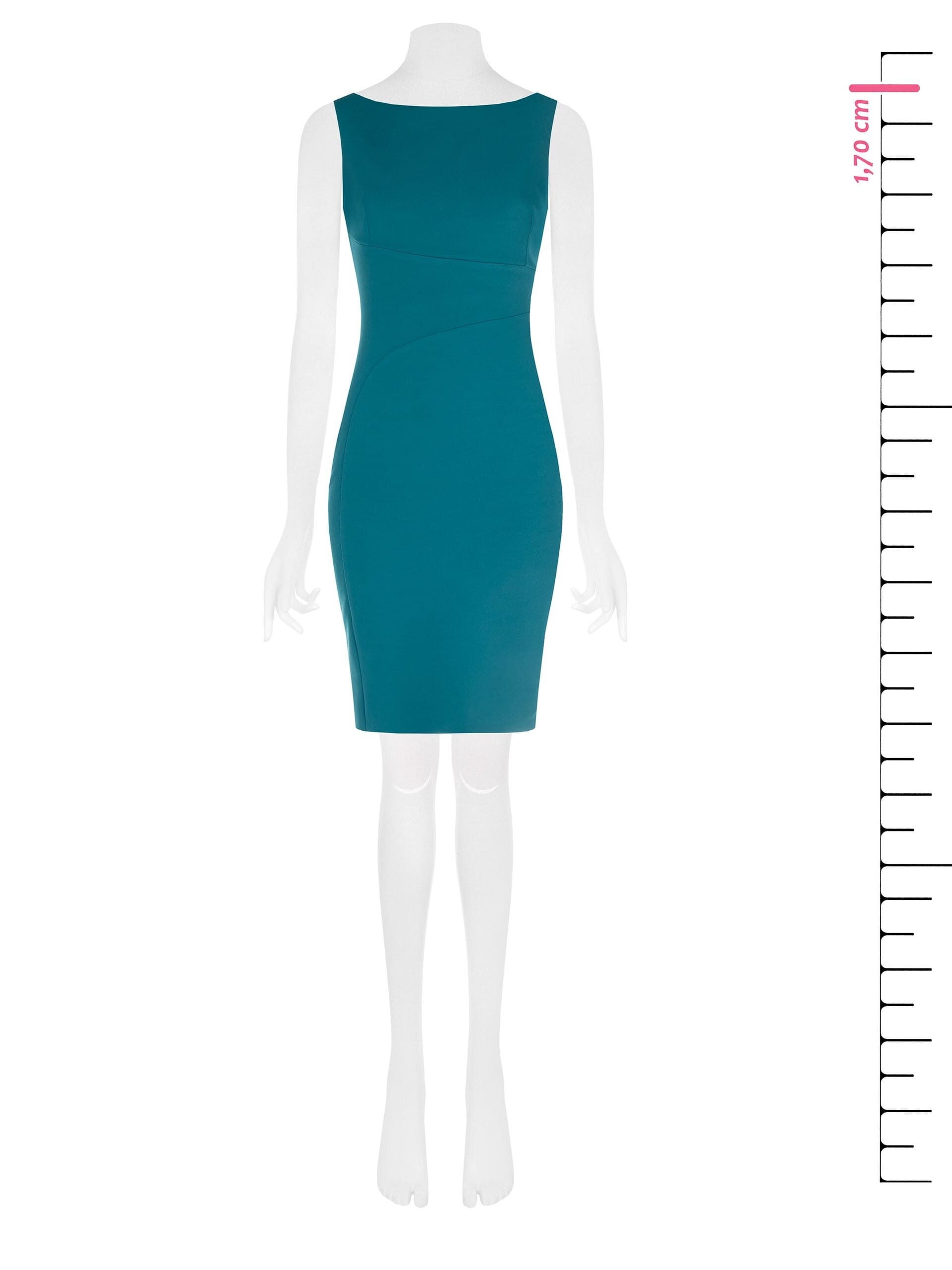 Abito A Tubino In Scuba Crepe Con Spacco Dietro Rinascimento