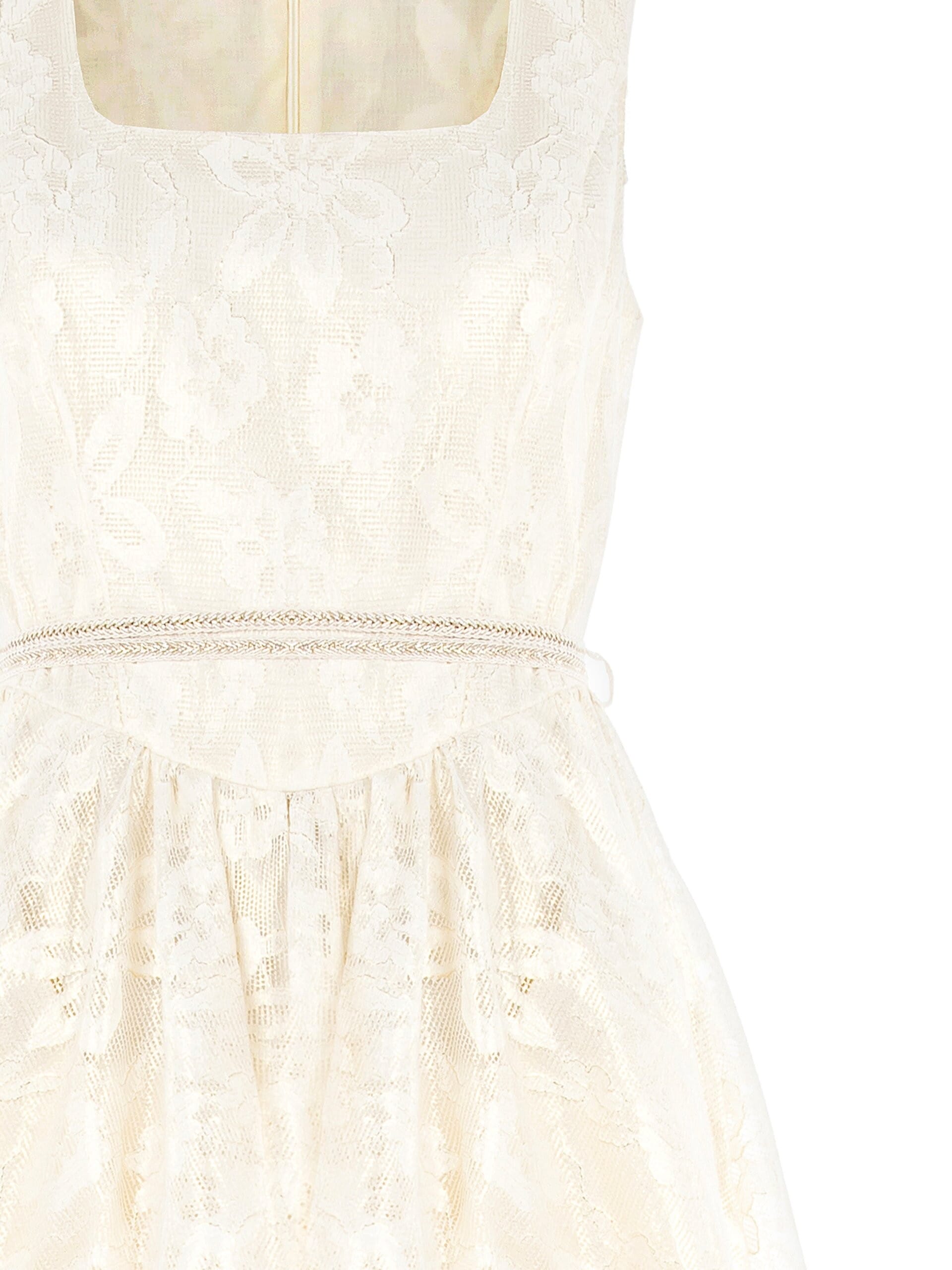 Abito Corto Bustier A Ruota In Pizzo Con Lurex Rinascimento