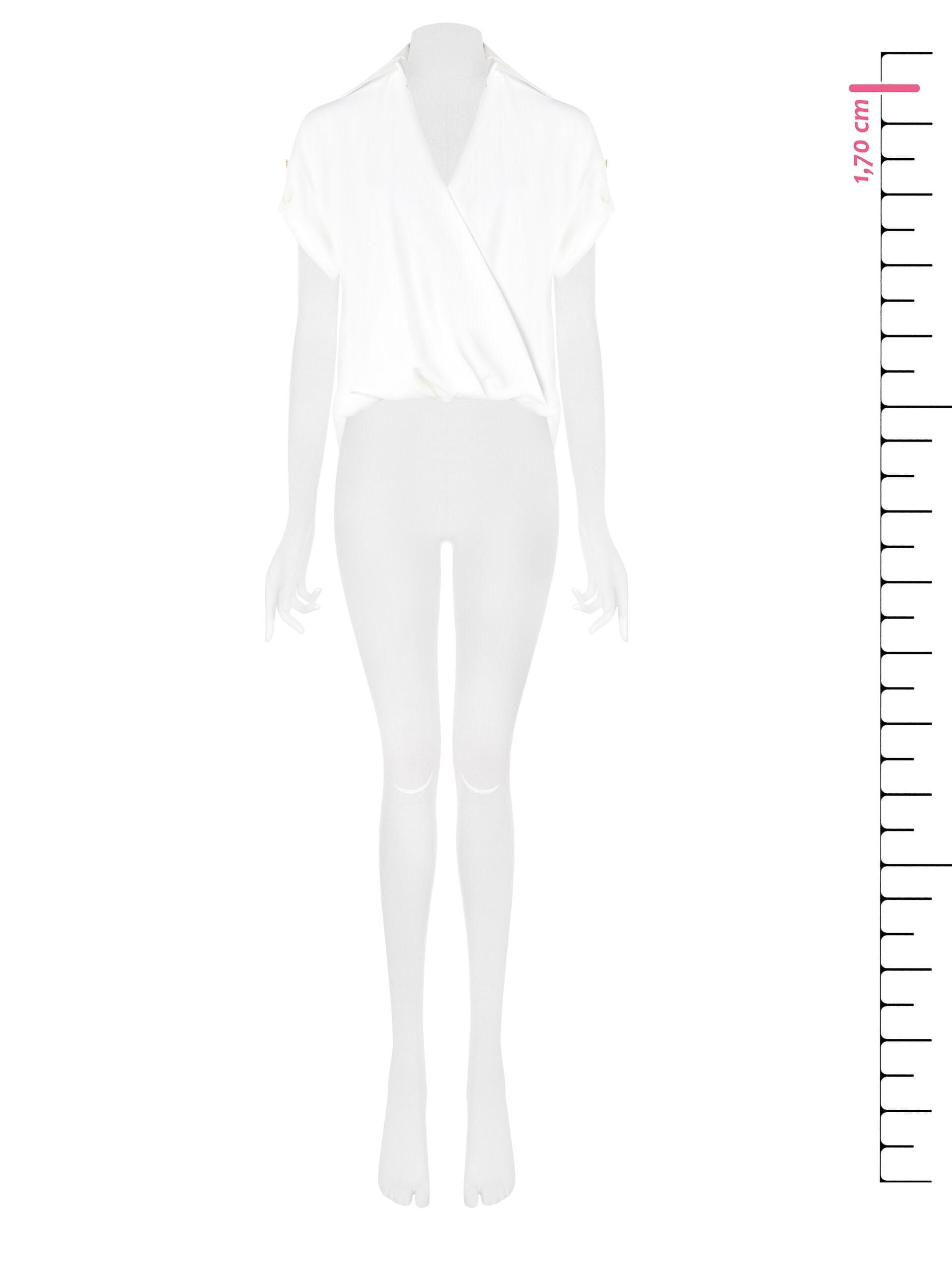 Blusa A Palloncino Asimmetrica In Raso Con Scollo Incrociato Rinascimento