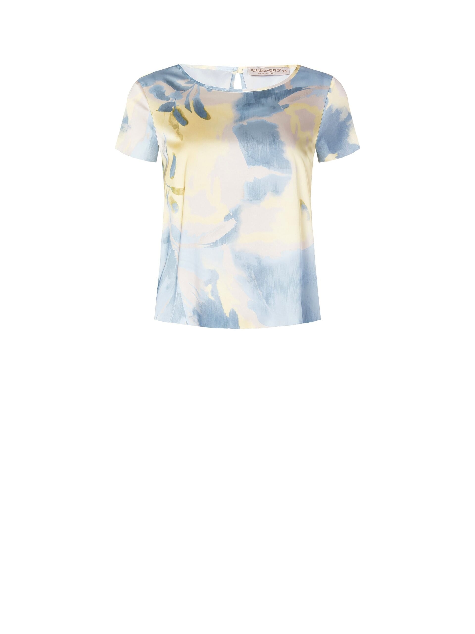 Blusa Sfiancata In Raso Rinascimento