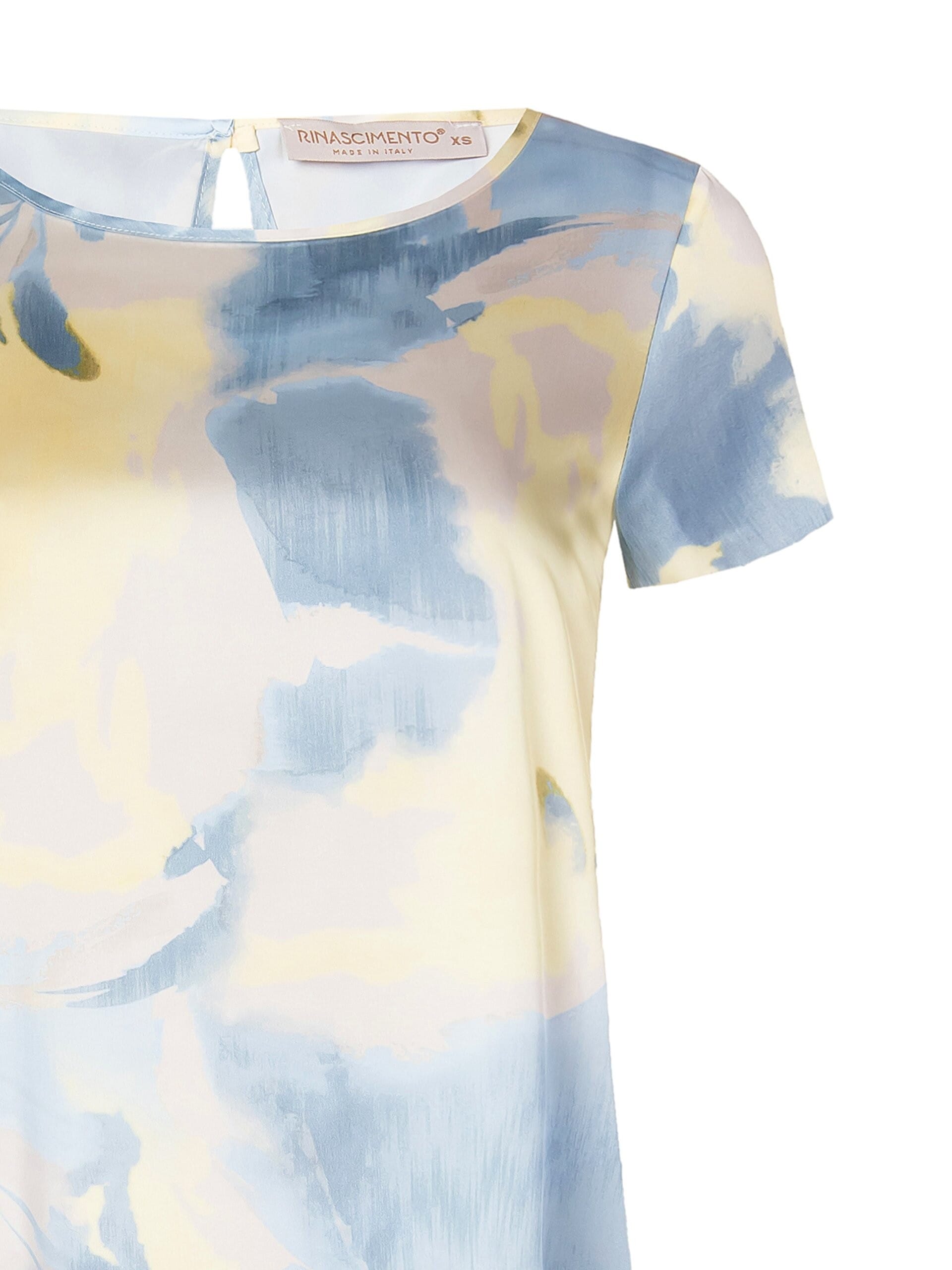 Blusa Sfiancata In Raso Rinascimento