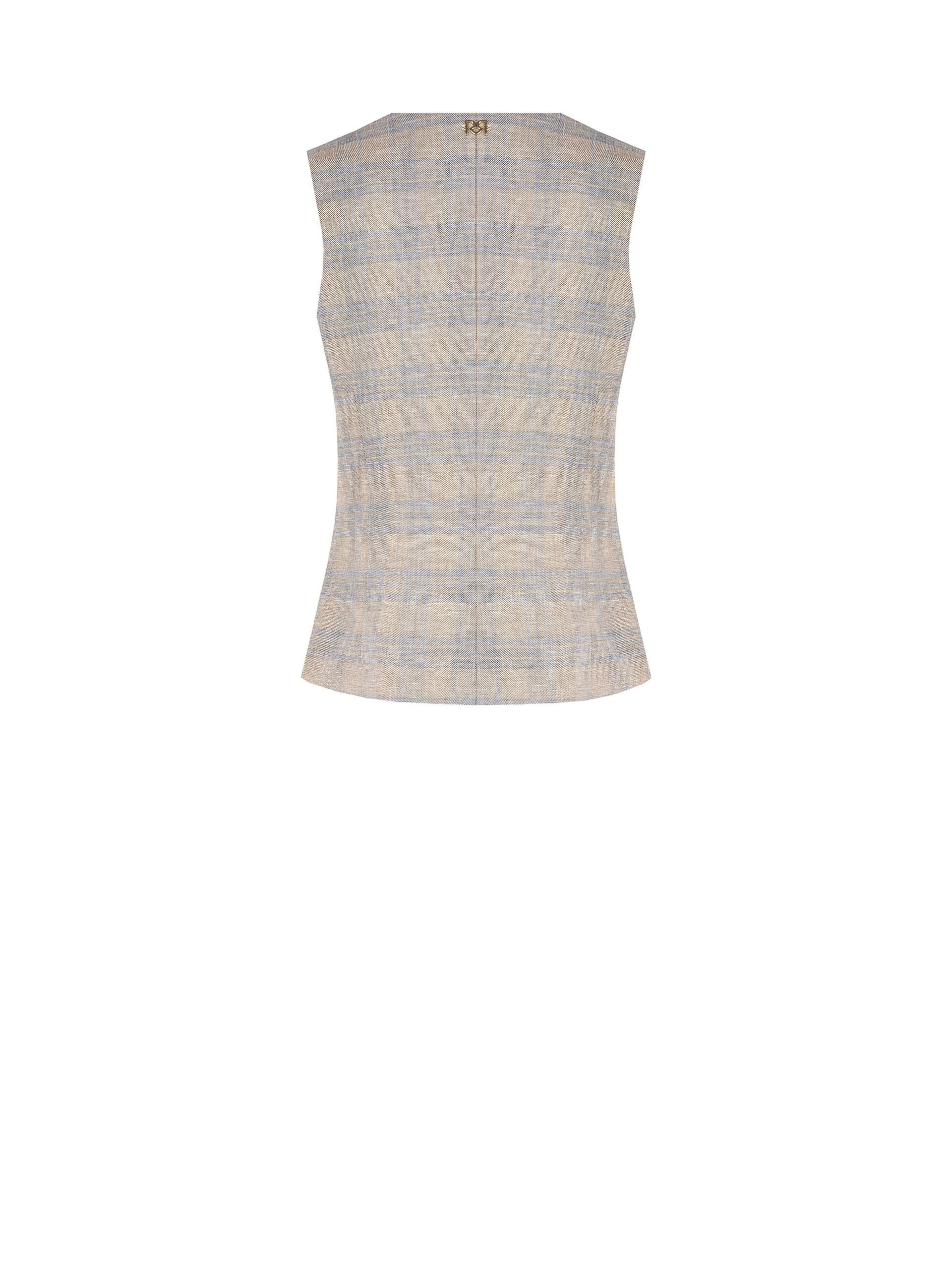 Gilet Ampio In Misto Cotone E Lino A Quadri Rinascimento