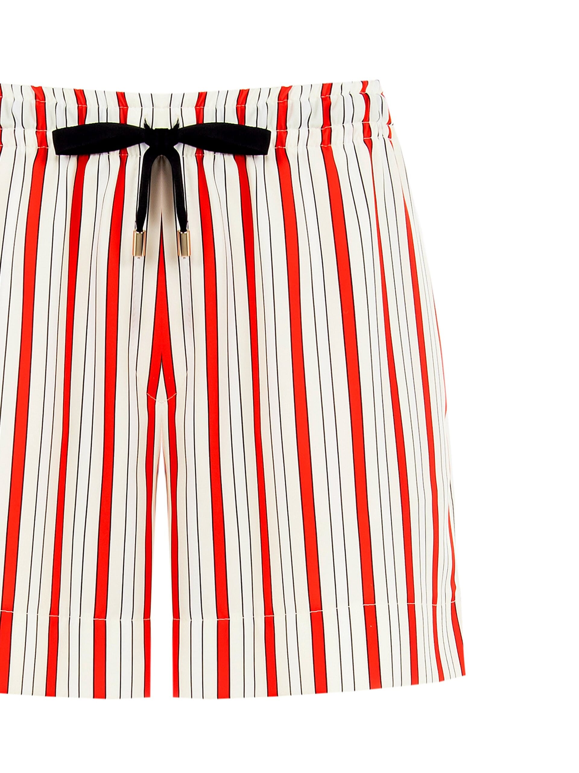 Pantaloni Corti A Righe Con Elastico E Lacci In Vita Rinascimento