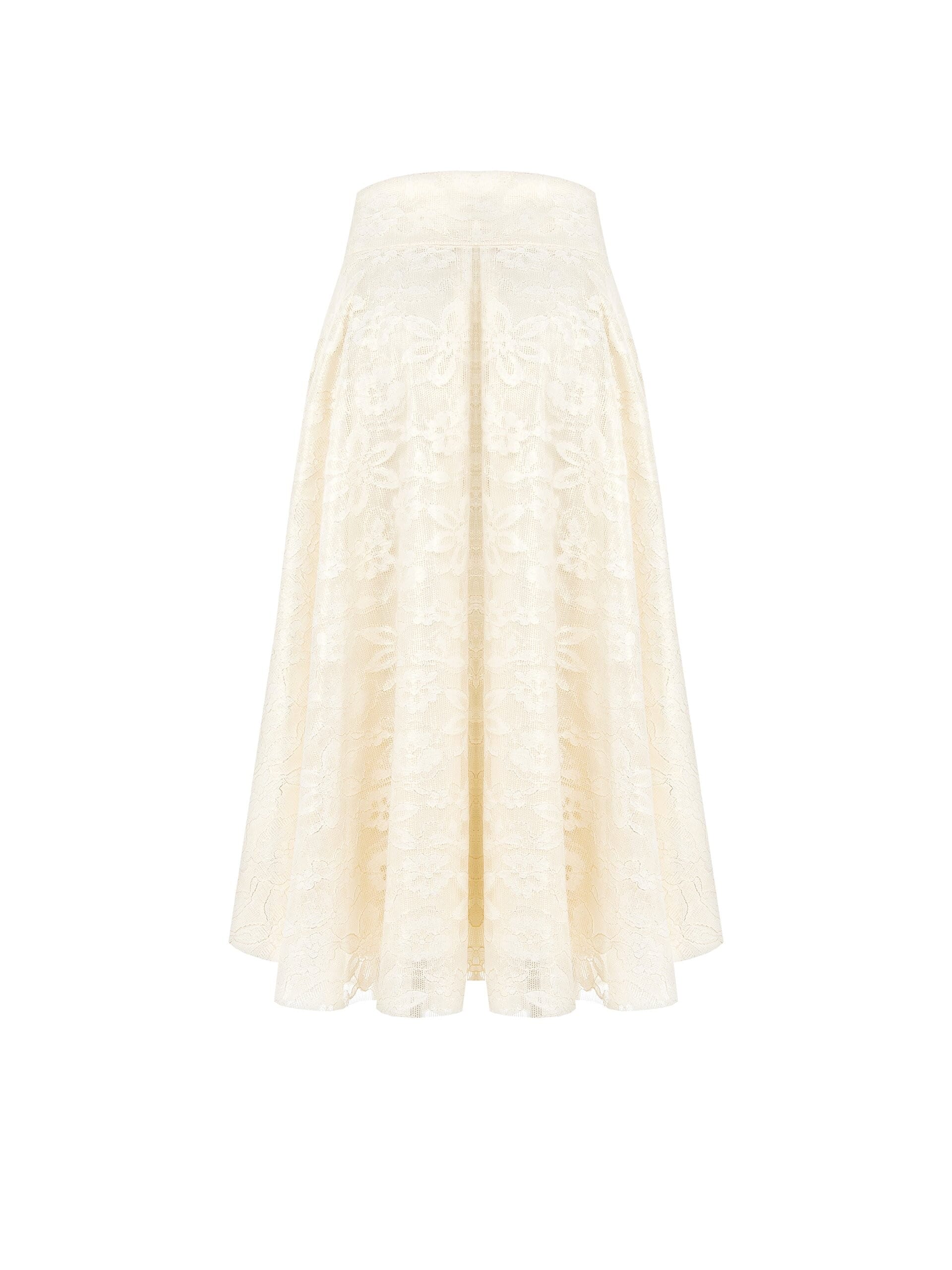 Gonna Lunga A Ruota In Pizzo Con Lurex Rinascimento