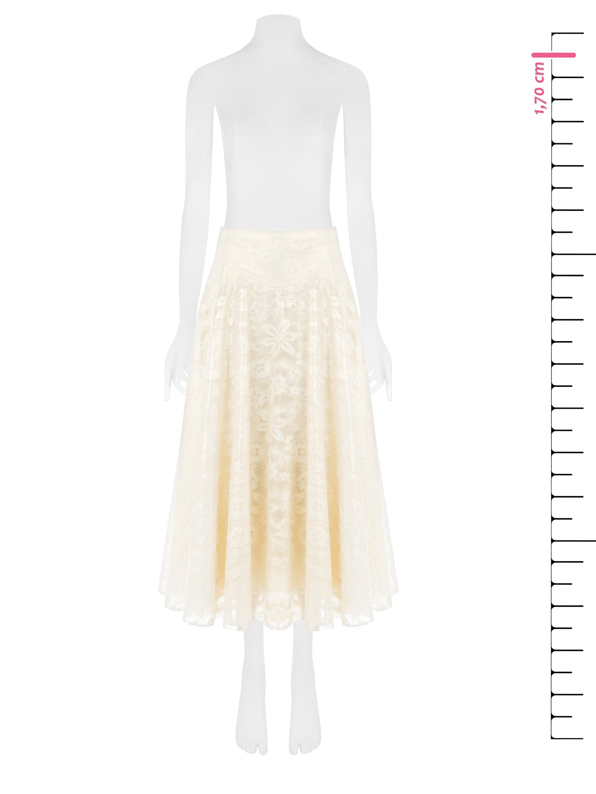 Gonna Lunga A Ruota In Pizzo Con Lurex Rinascimento