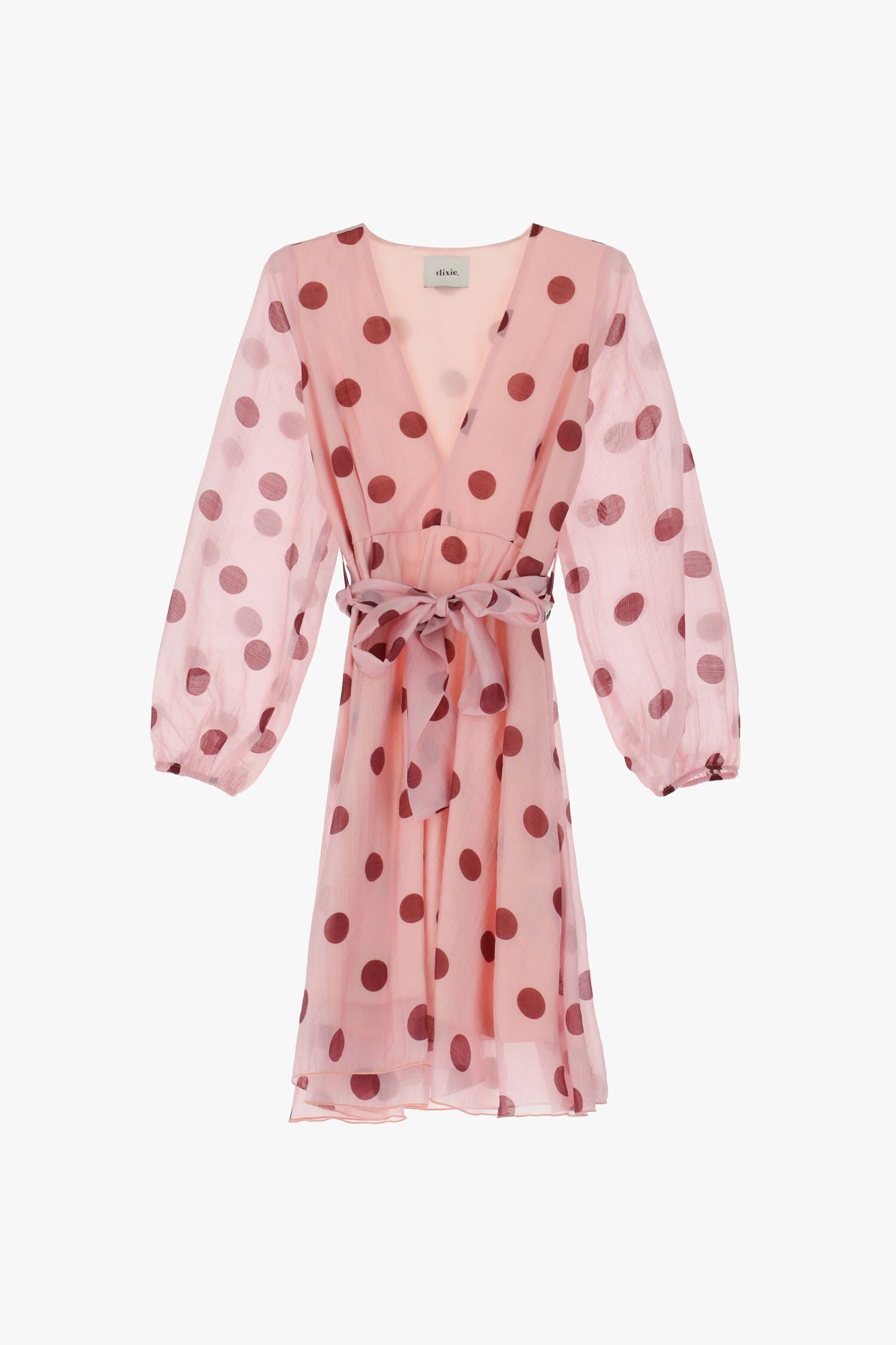 Robe courte avec ceinture nouée et imprimé Dixie Dot