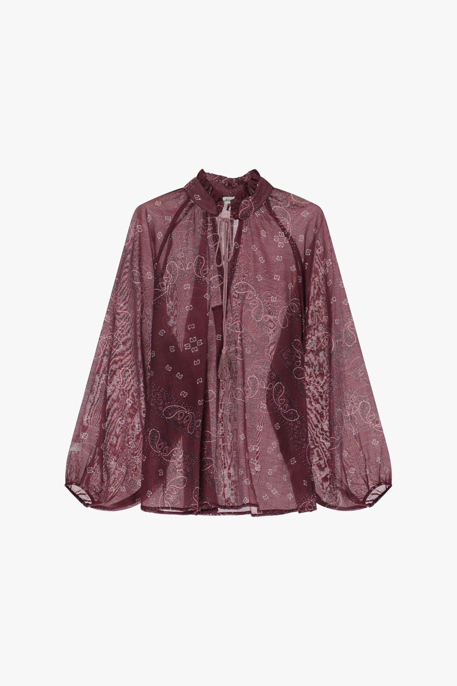 Transparent Shirt With Paisley Pattern Dixie