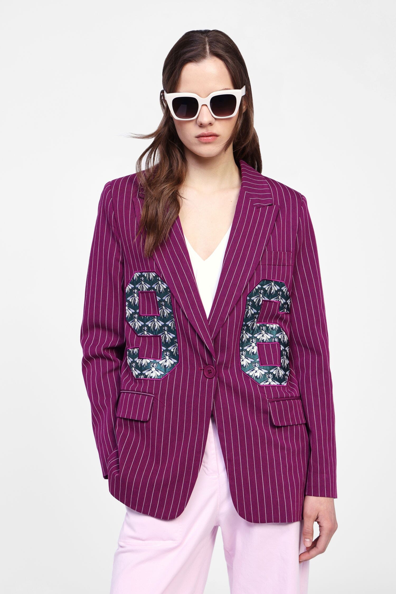 Blazer à rayures et numéro Dixie