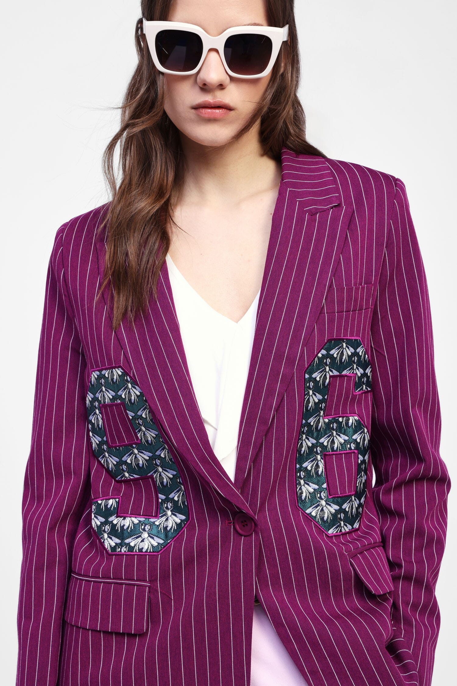 Blazer à rayures et numéro Dixie