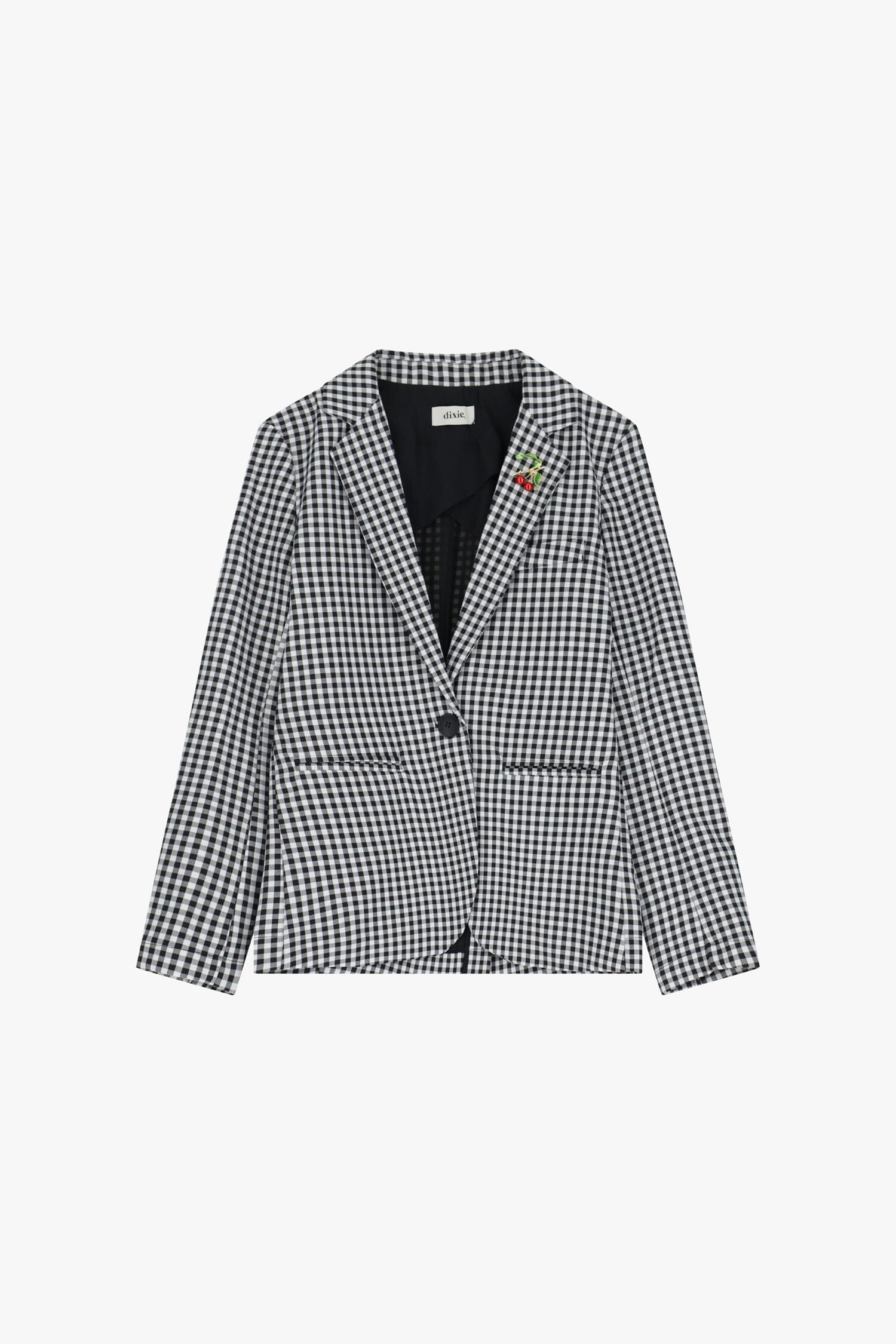 Blazer Con Motivo A Quadri E Bottoni Dixie