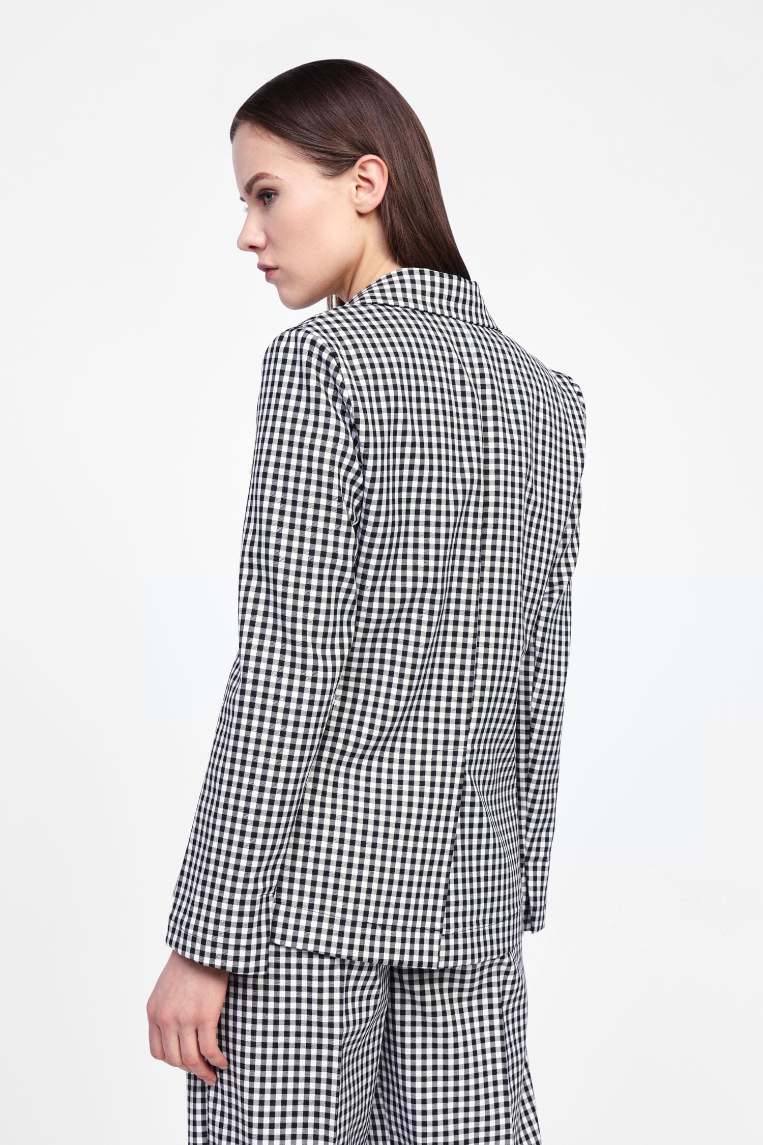 Blazer Con Motivo A Quadri E Bottoni Dixie