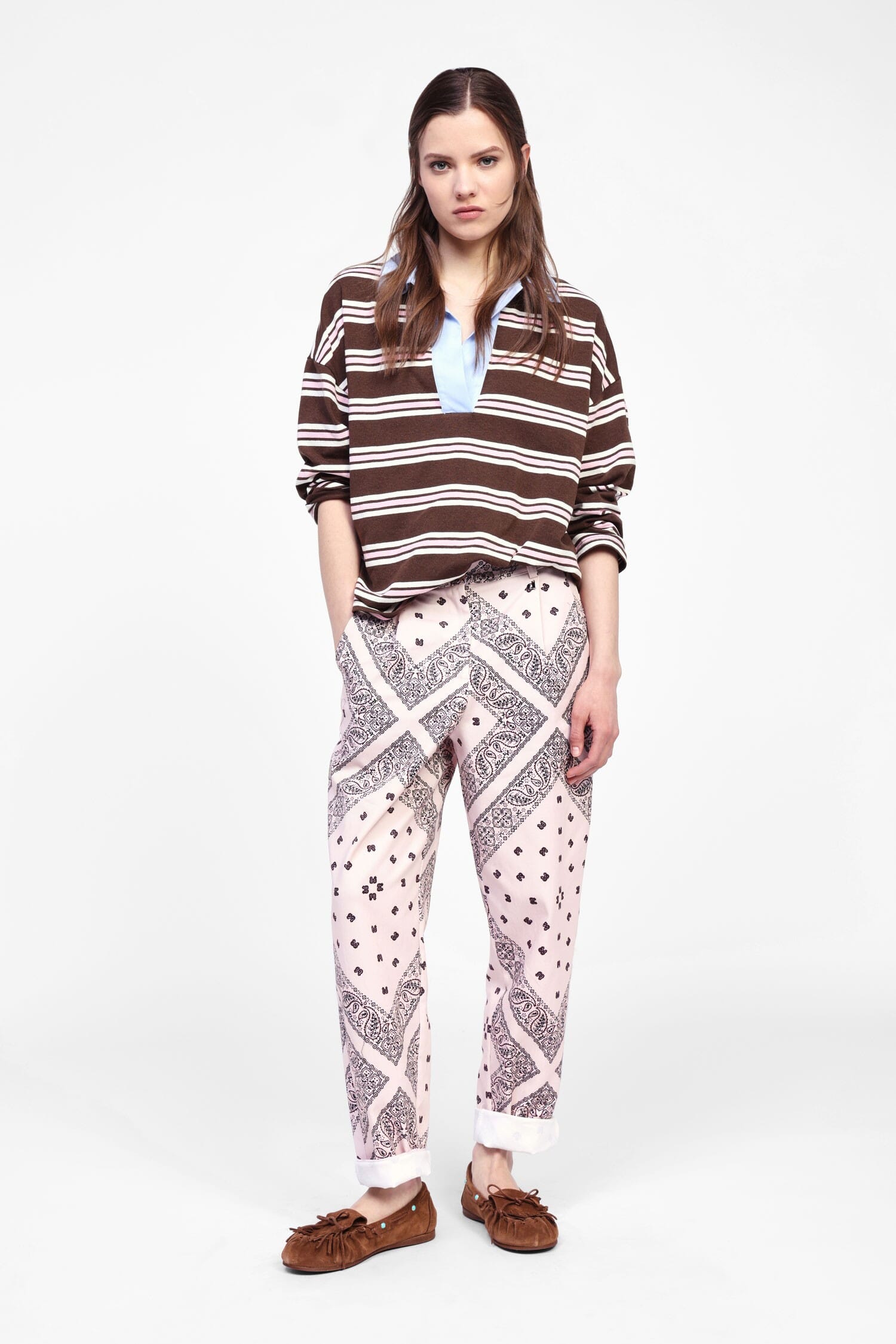 Dixie Foulard Print Chino Trousers
