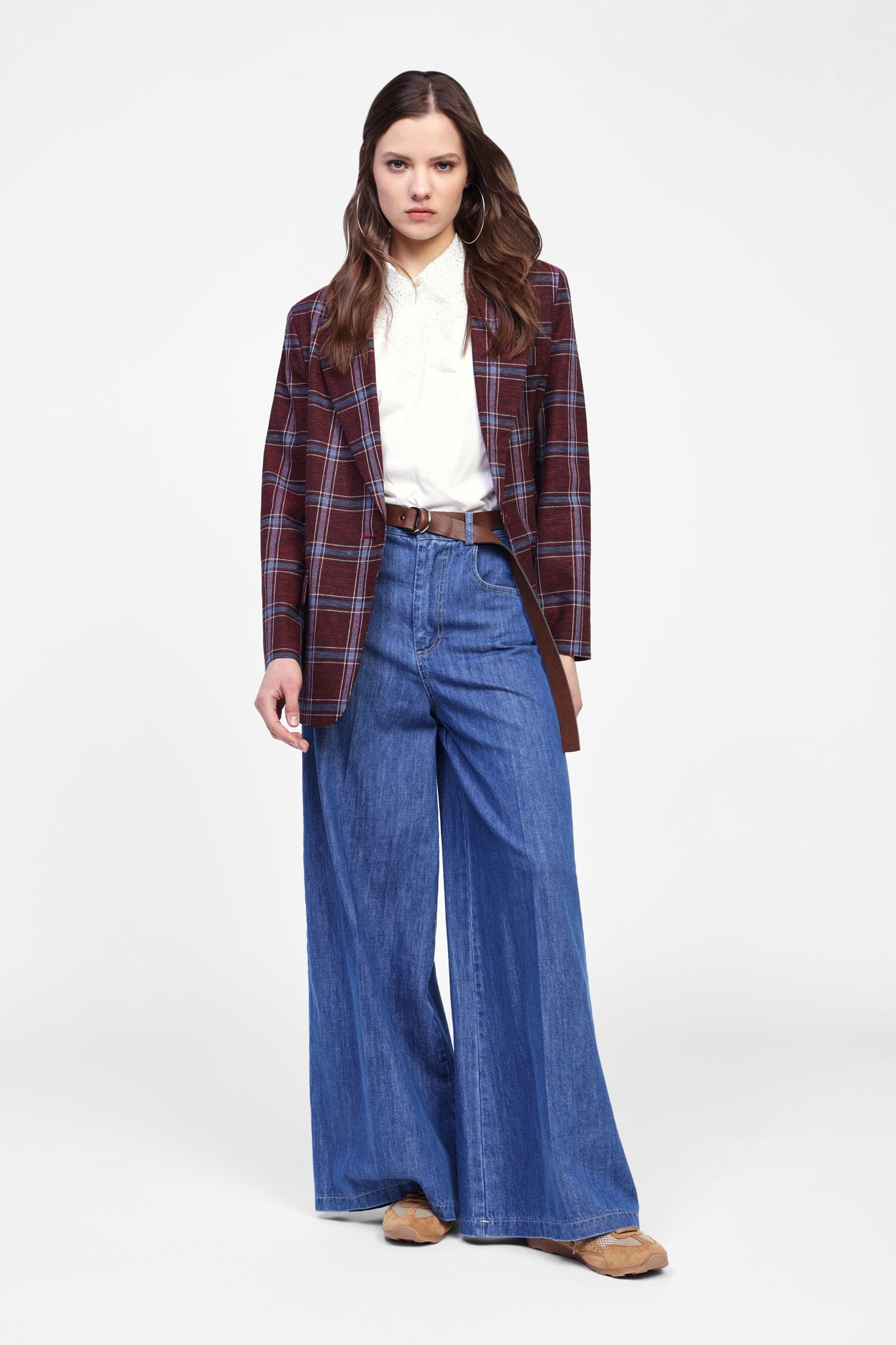 Jeans A Gamba Larga Con Cintura Dixie