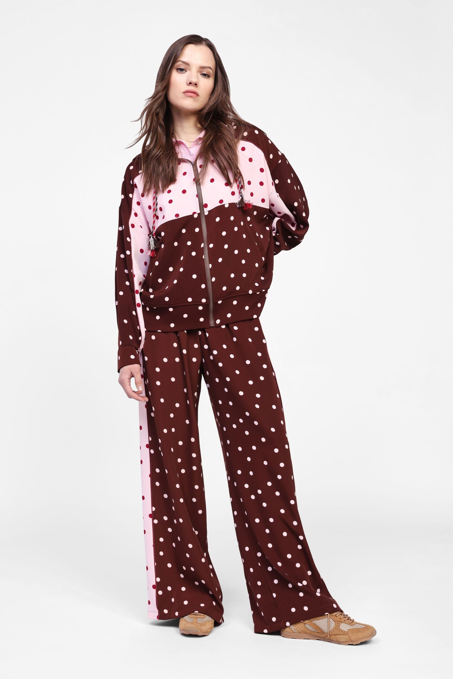 Pantalon large à pois Dixie