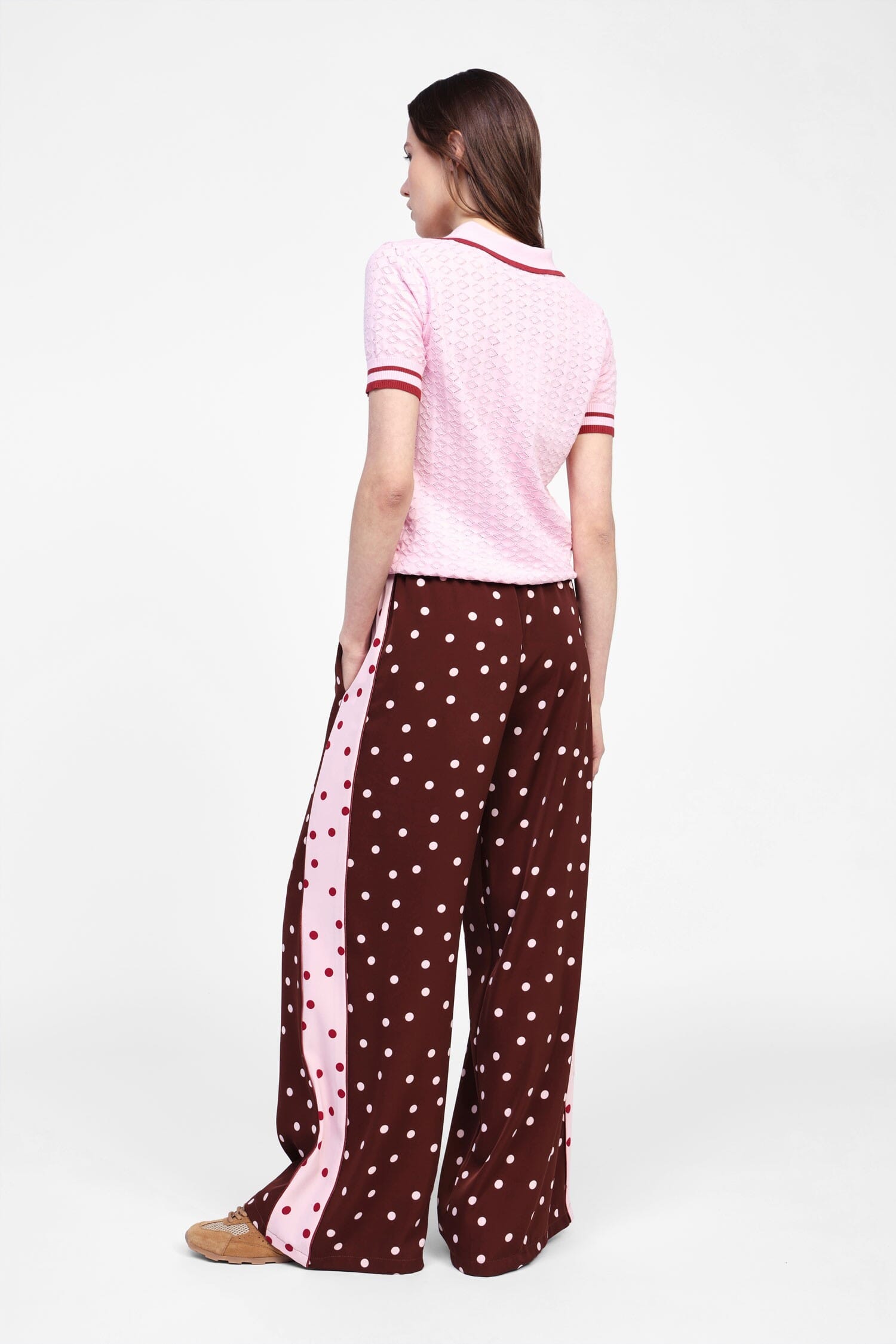 Pantalon large à pois Dixie