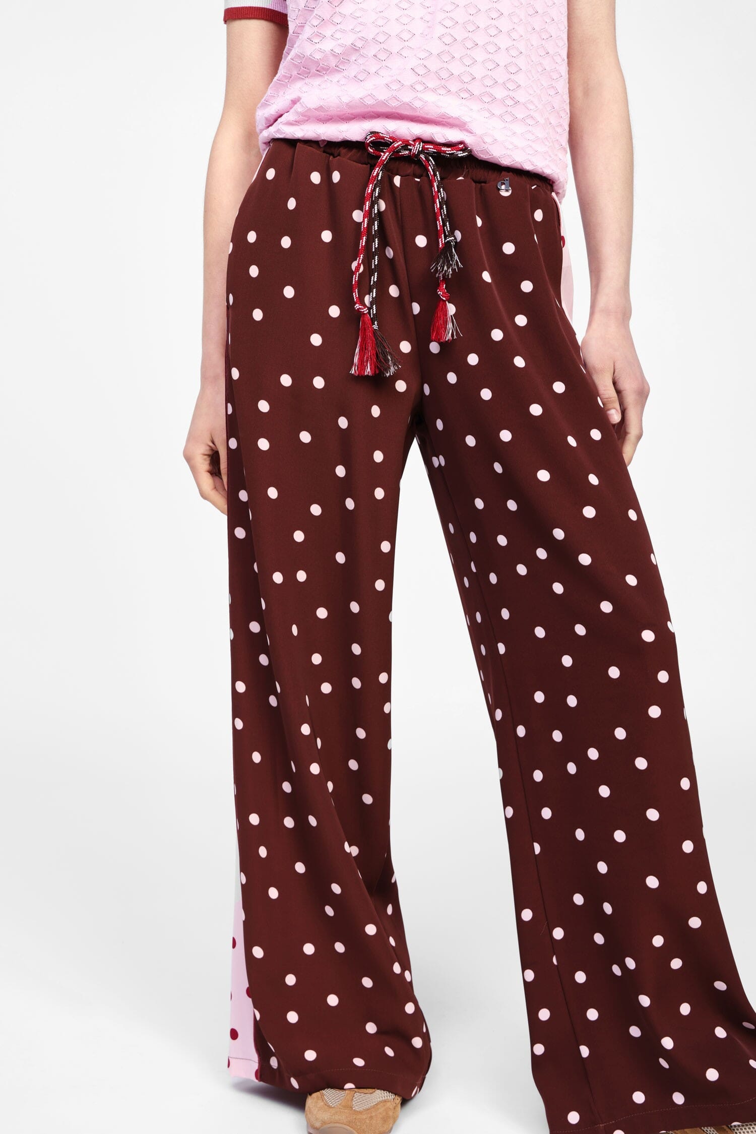 Pantalon large à pois Dixie